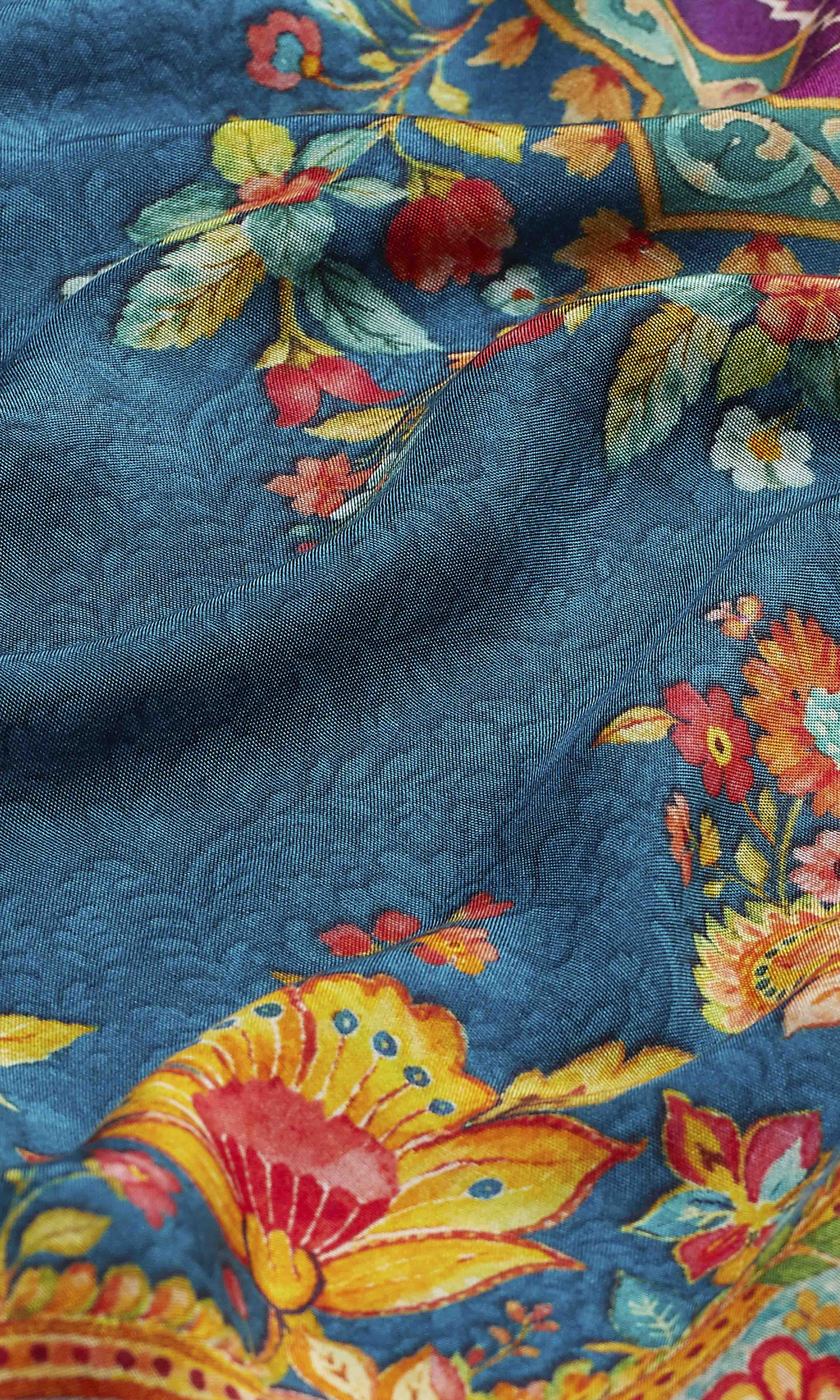 Blue Viscose Rayon Printed Straight Kurta Set image number 3