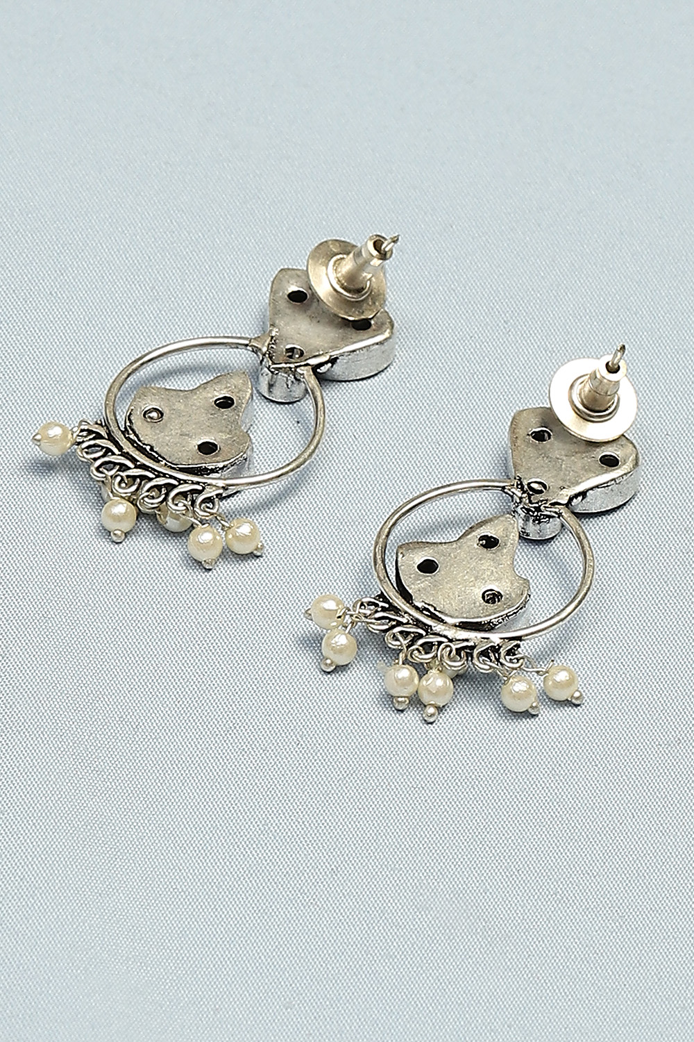 Oxidised Black Earrings image number 2
