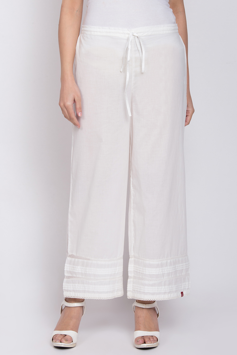 White Cotton Palazzo at Biba India