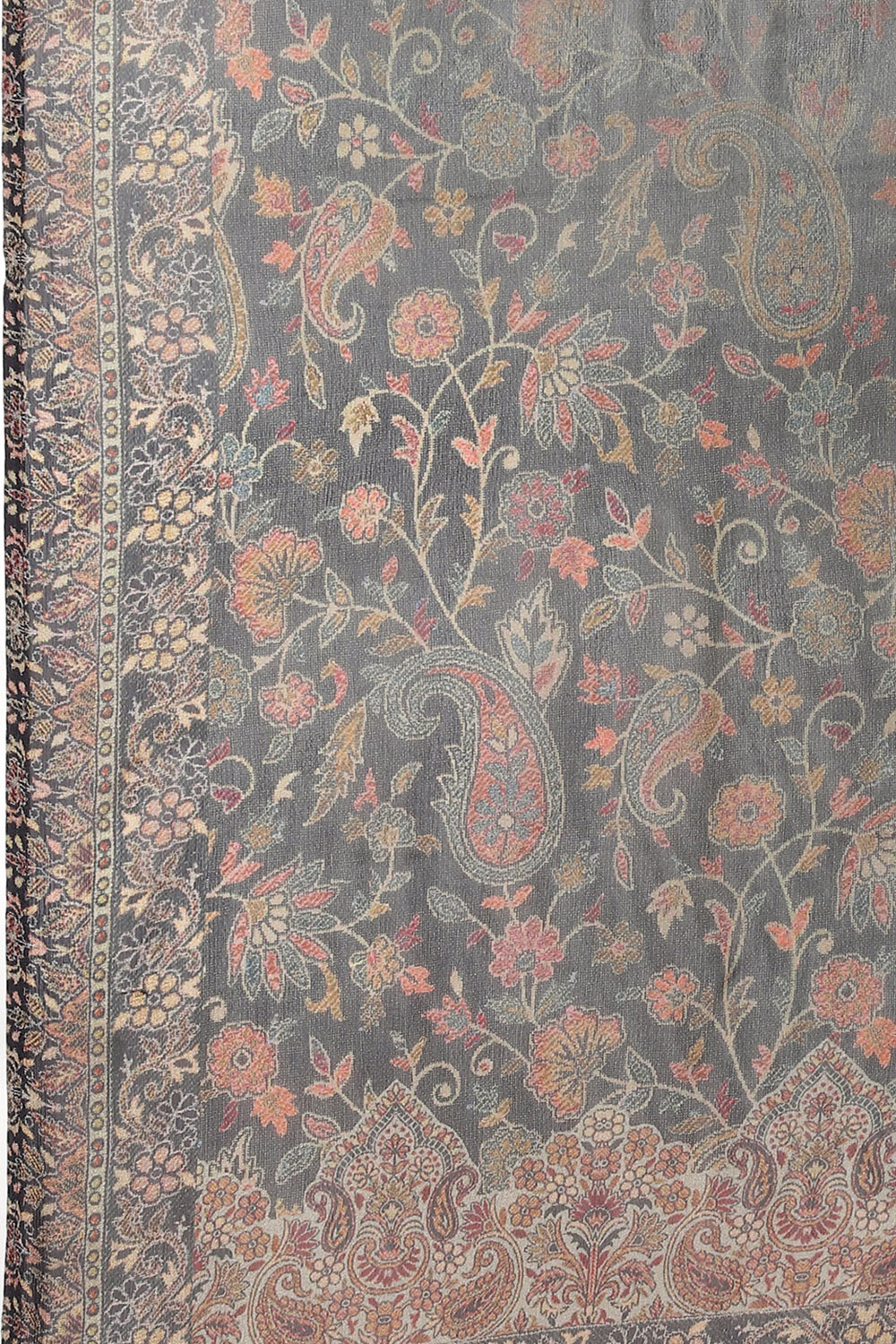 Multicolour Velvet Unstitched Suit Set image number 3