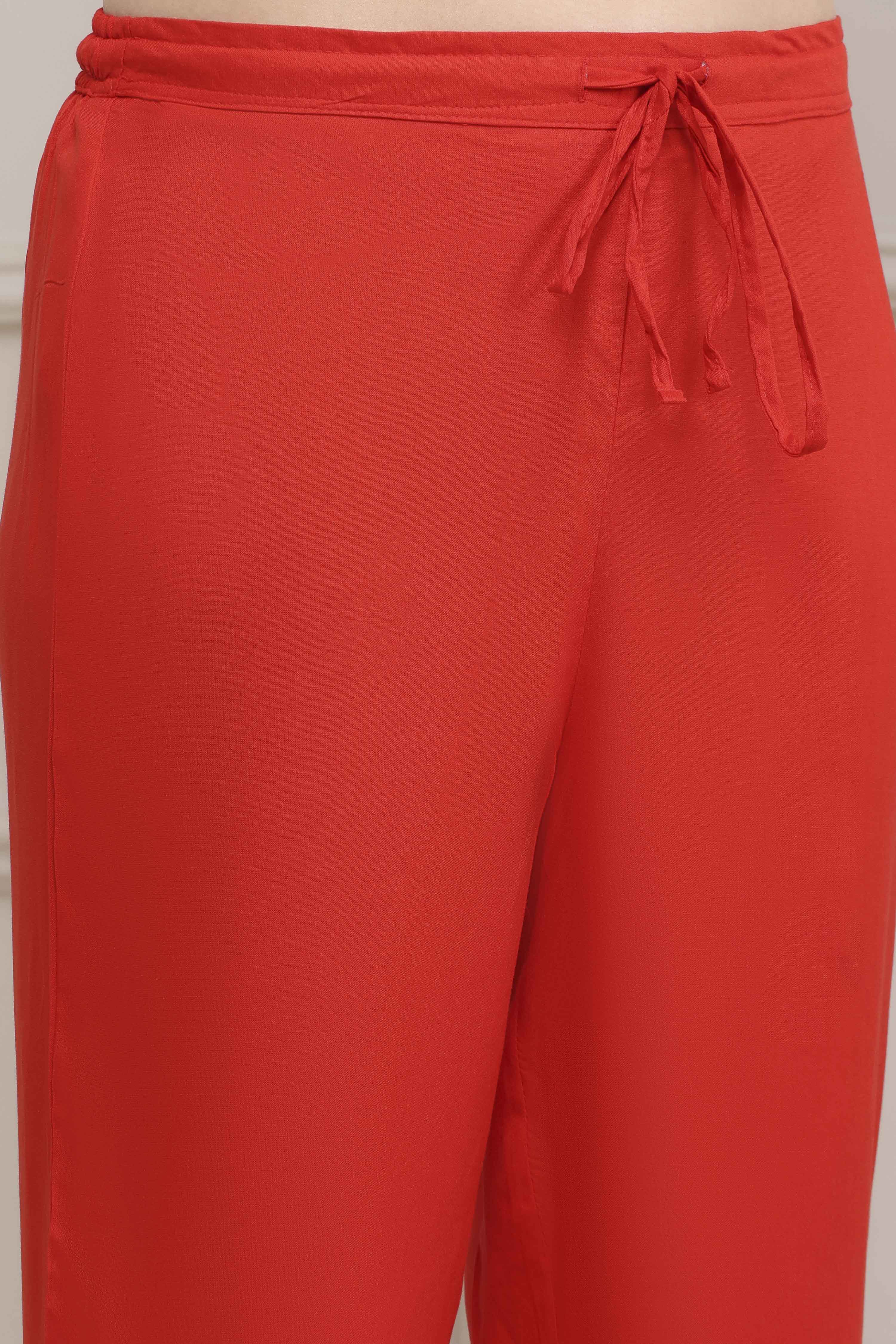 Yellow Viscose Rayon Straight Suit Set image number 2