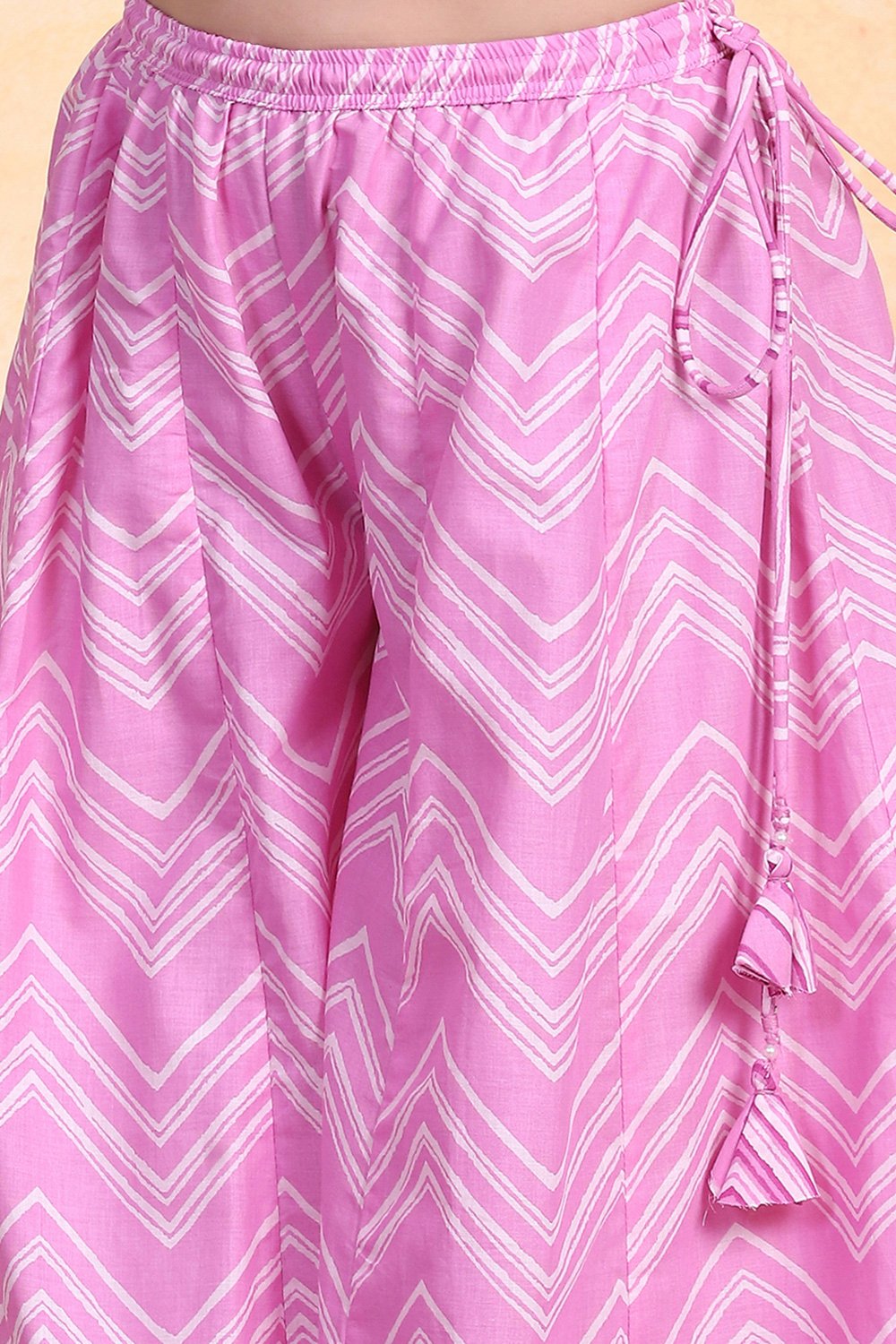 Pink Cotton Straight Suit Set image number 2