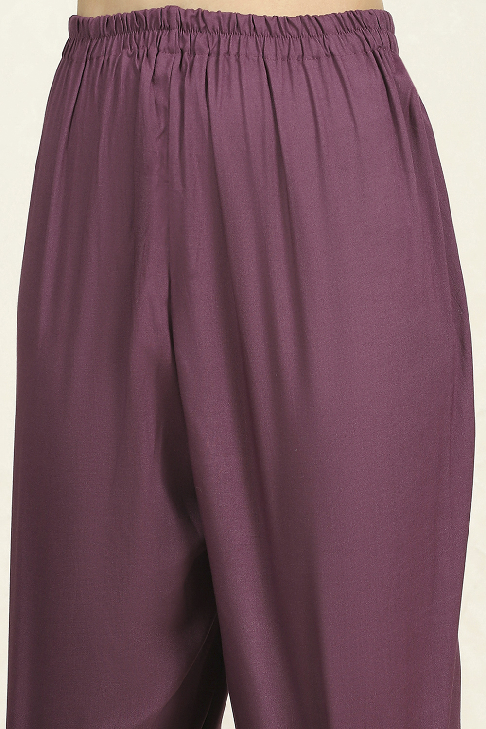 Purple Cotton Unstitched Suit Set image number 3