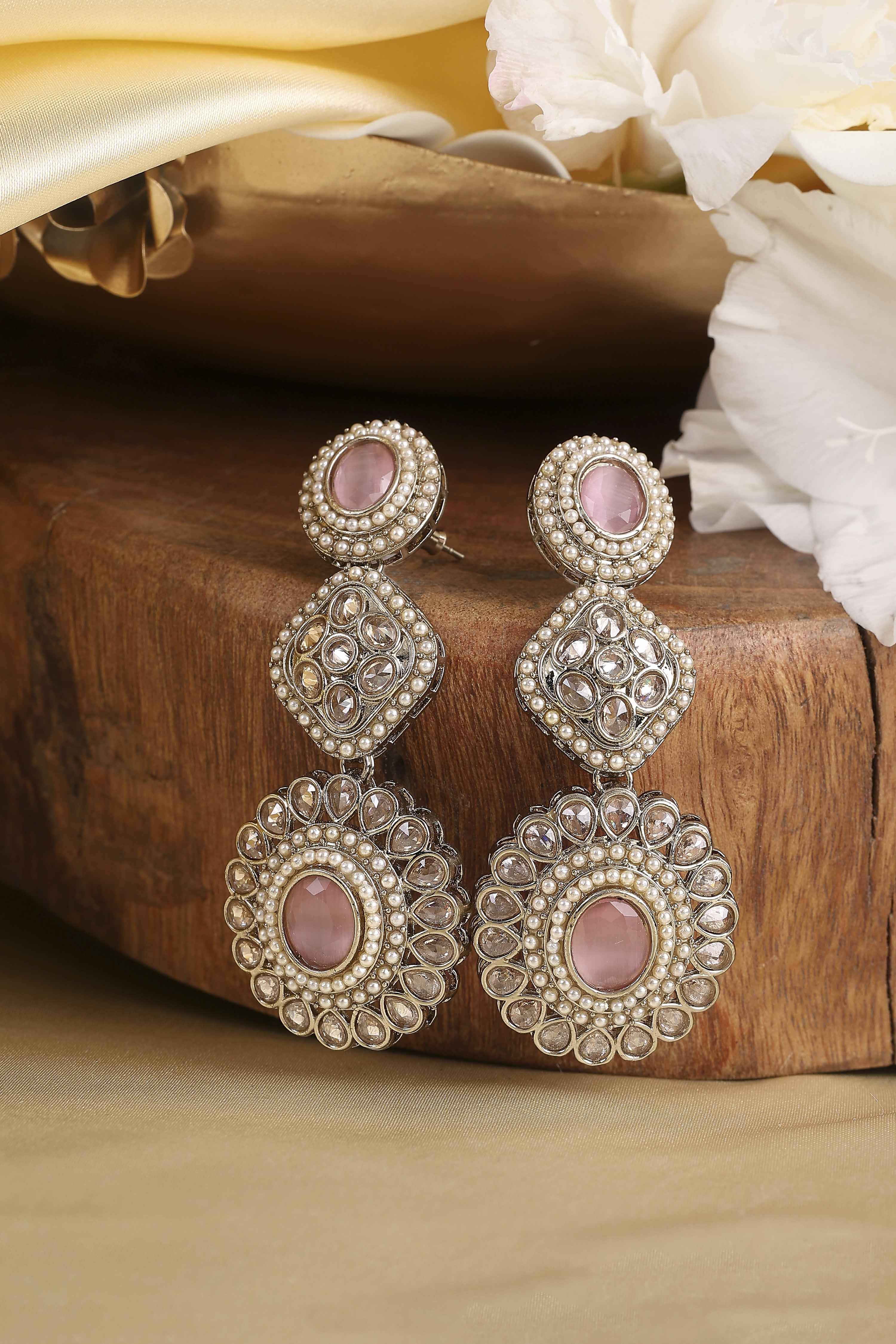 Light Pink Alloy Drop & Danglers image number 0