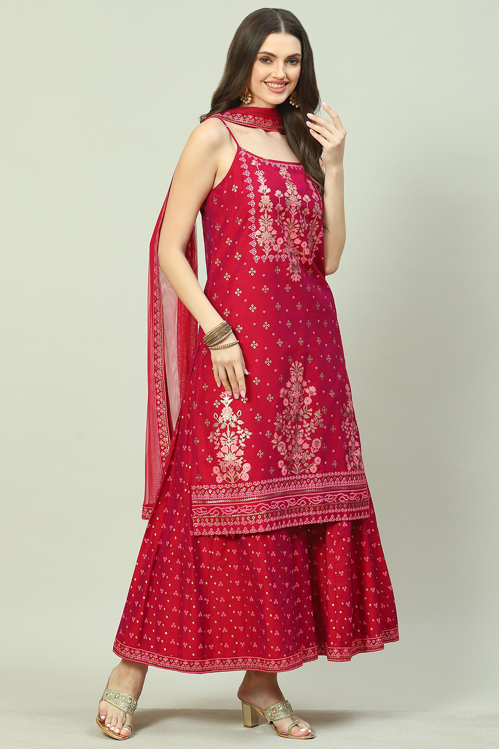 Biba magenta salwar suit sale