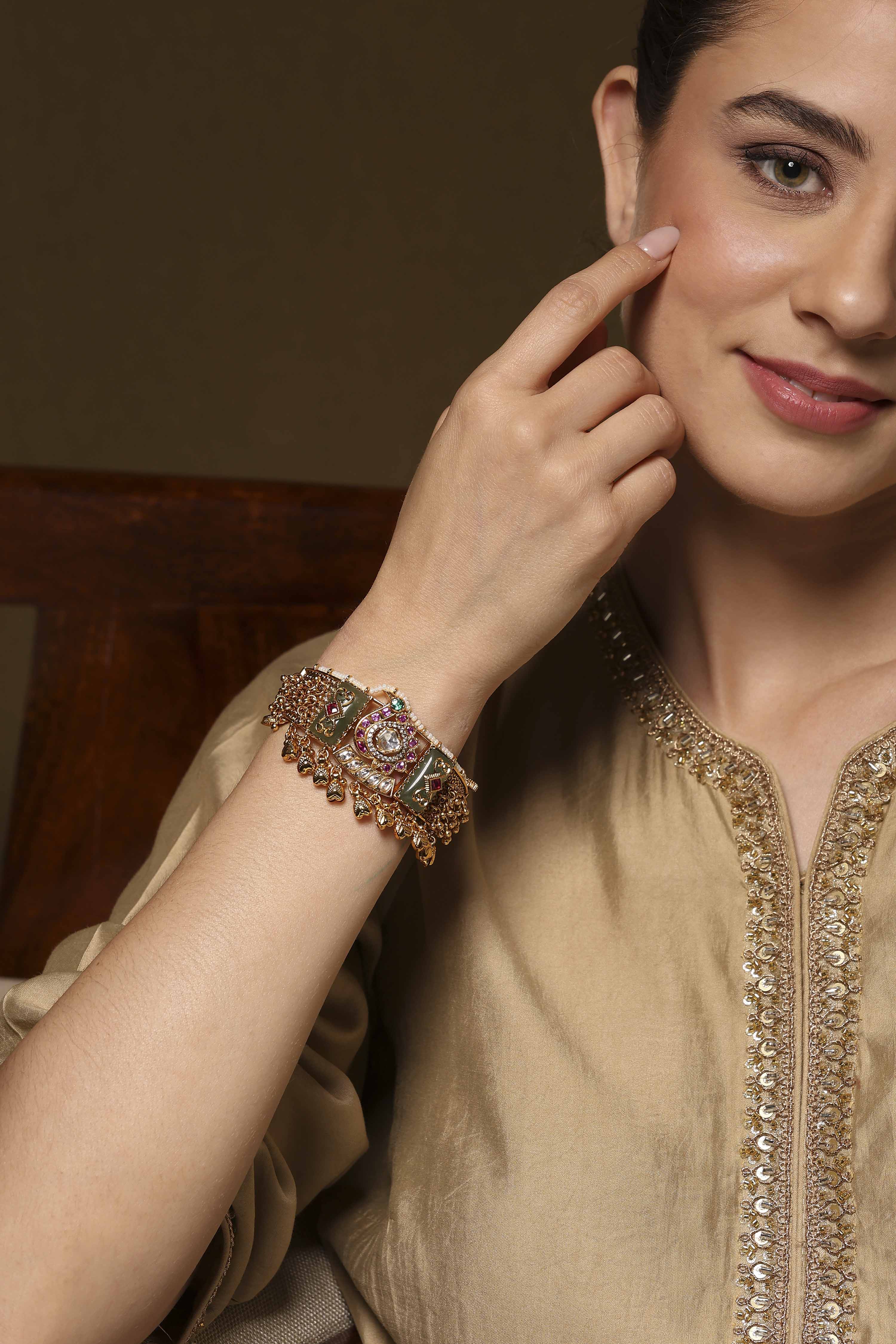 Multicolor Brass Bracelet image number 1