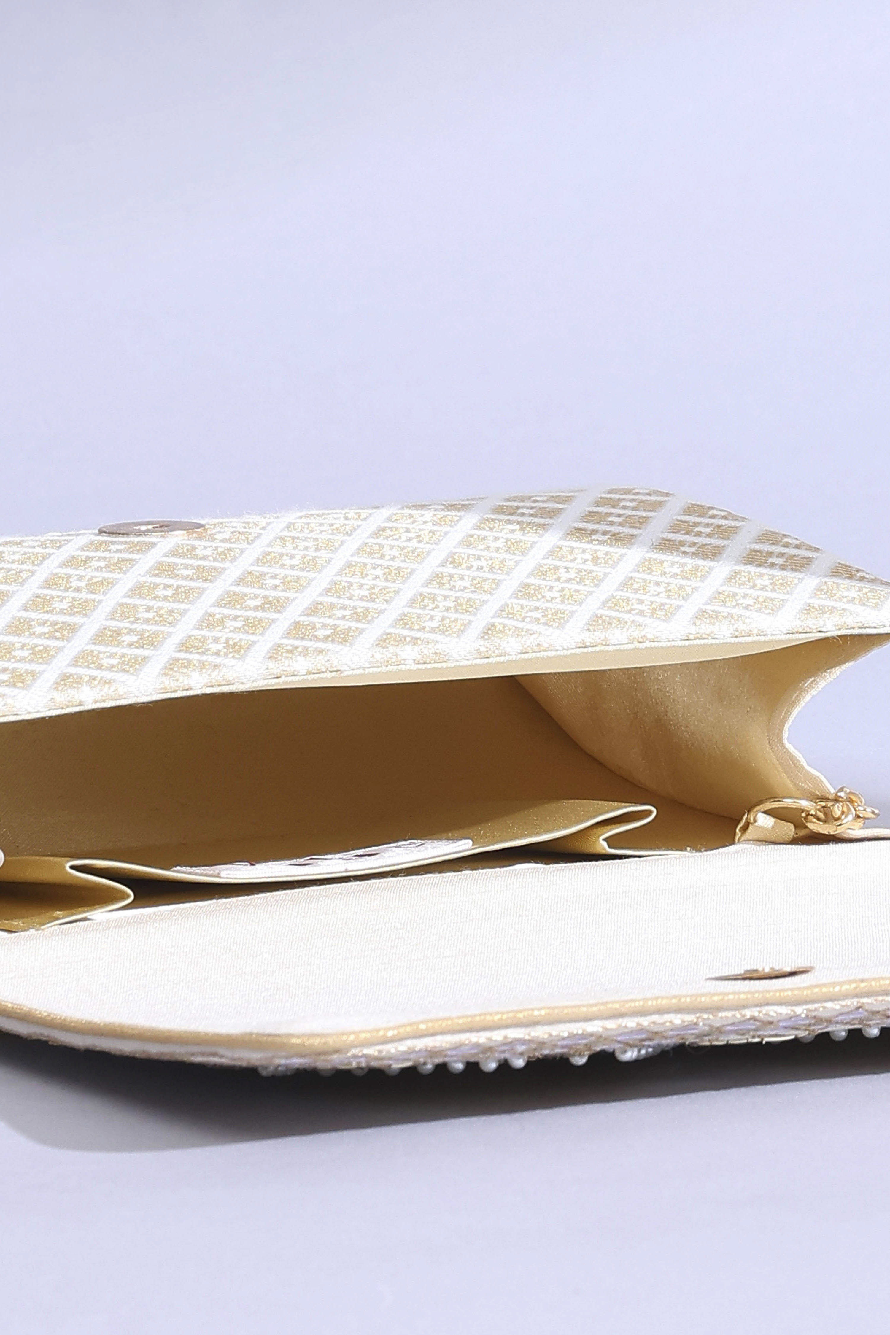 Ivory Polycotton Clutch image number 6