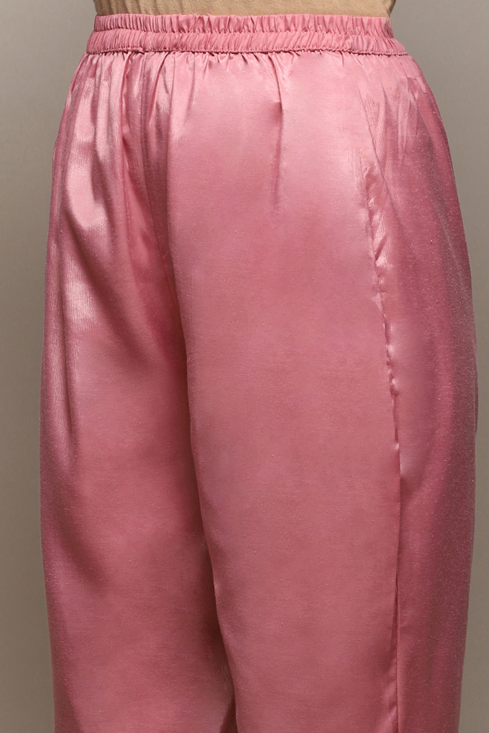 Pink Silk Blend Unstitched Suit Set image number 3