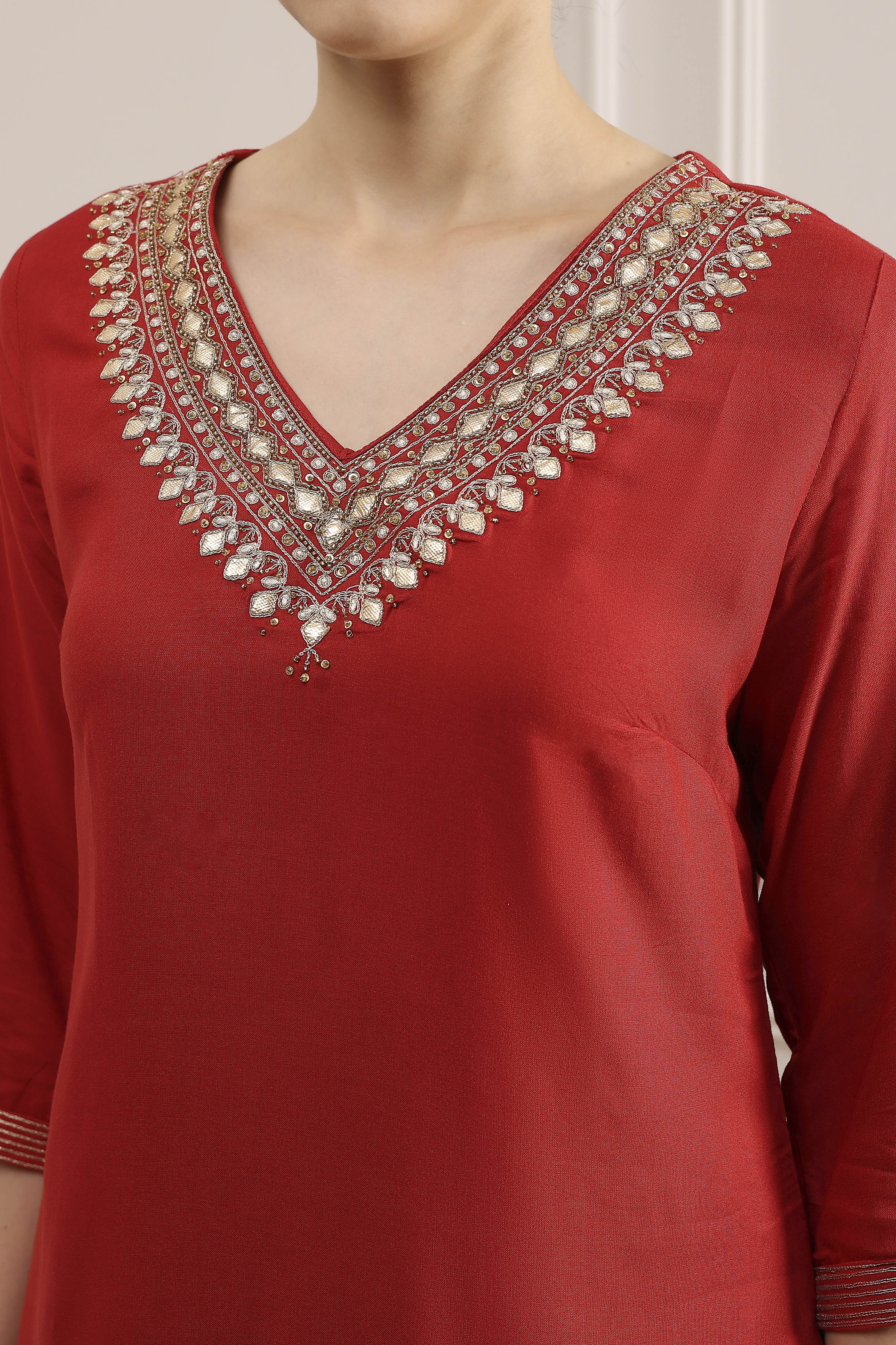 Blue Solid Straight Kurta image number 1