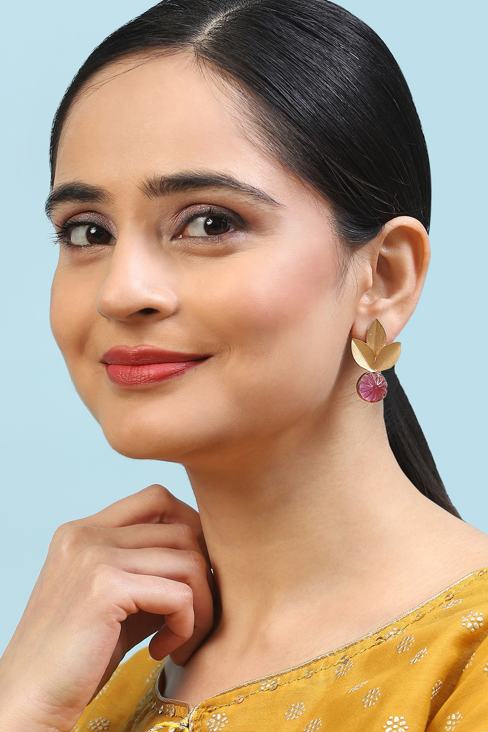 Red Brass Earrings image number 3