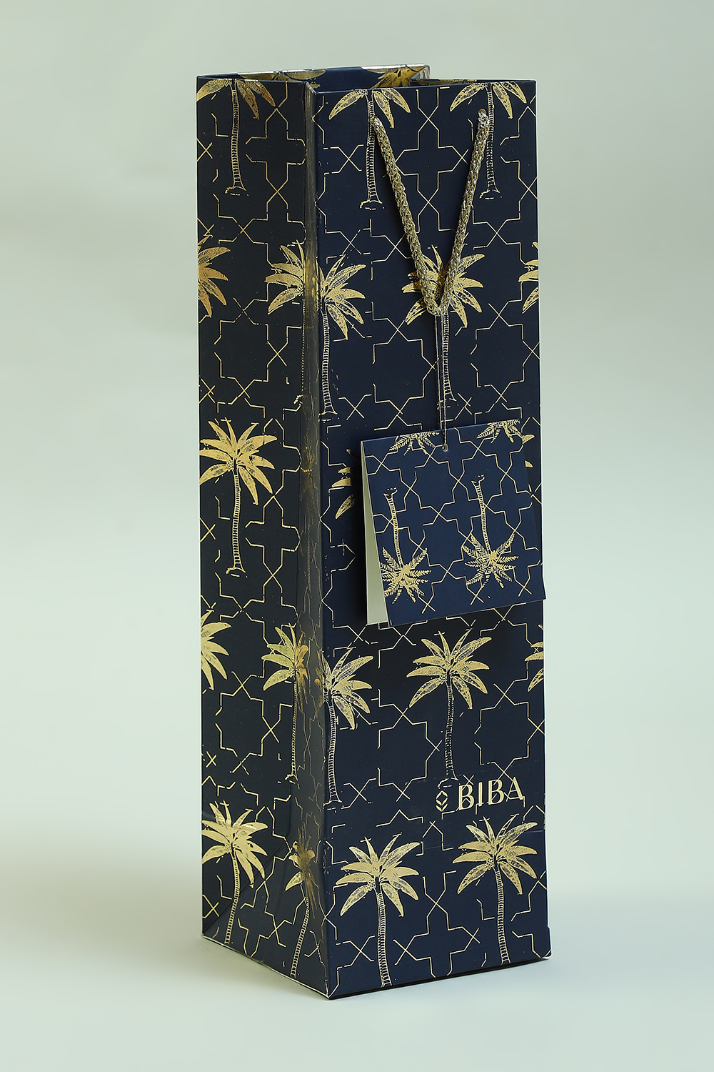 Buy Navy Blue Wine Gift Bag () for INR150.00 Biba India