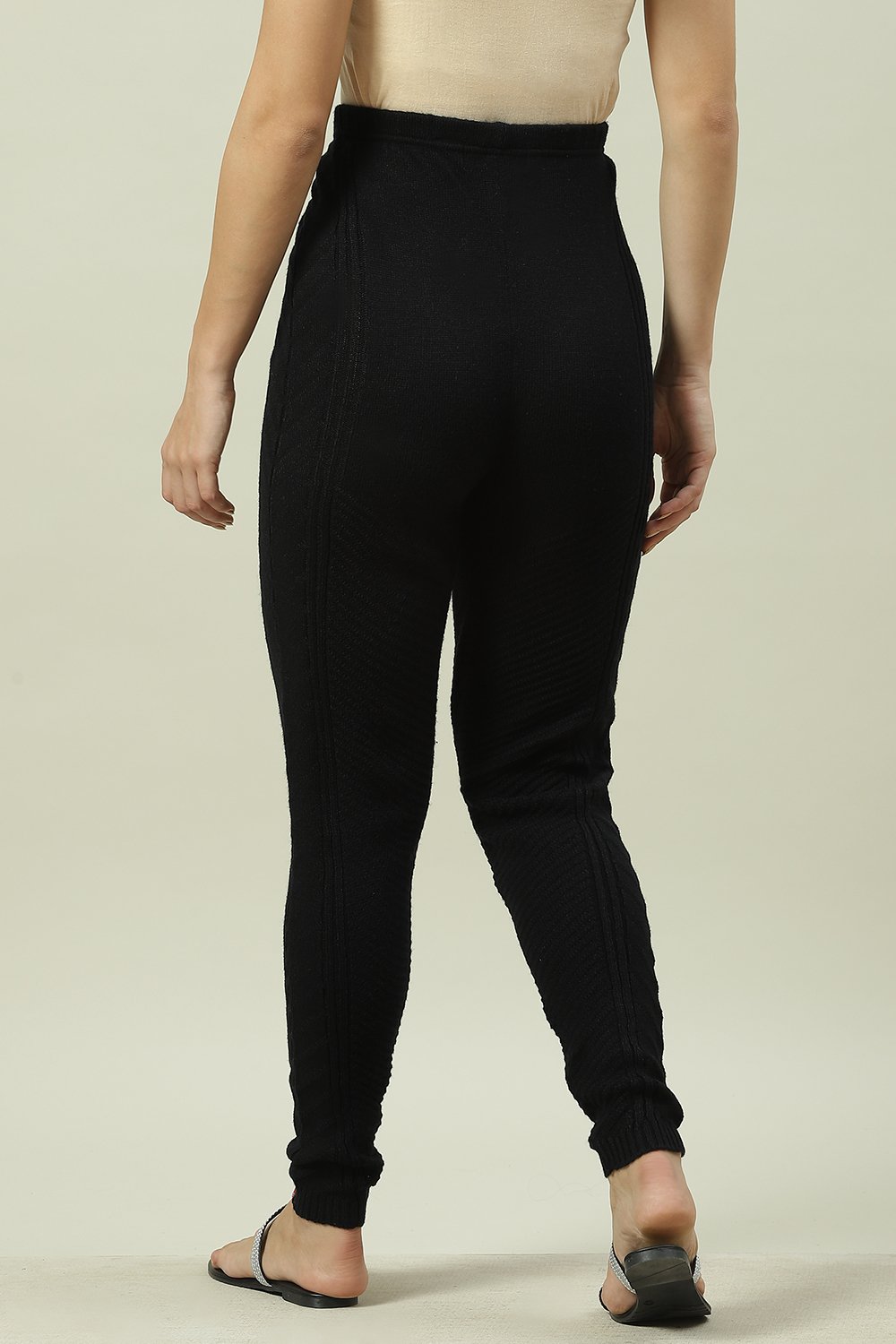 Maroon Acrylic Jeggings image number 3