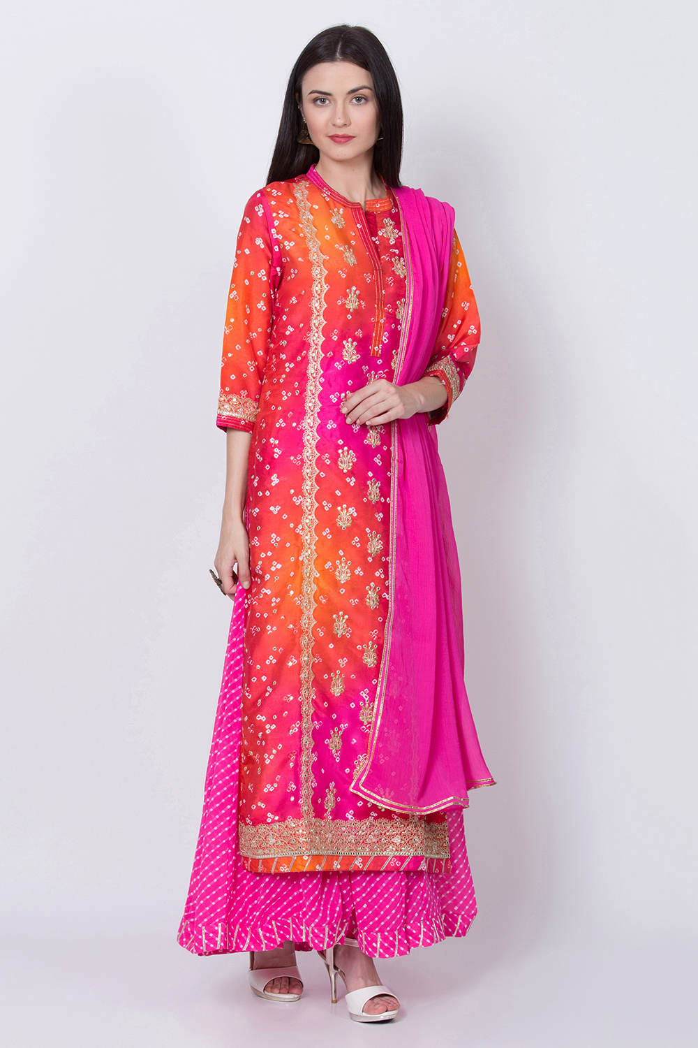 Pink Cotton Straight Suit Set image number 0