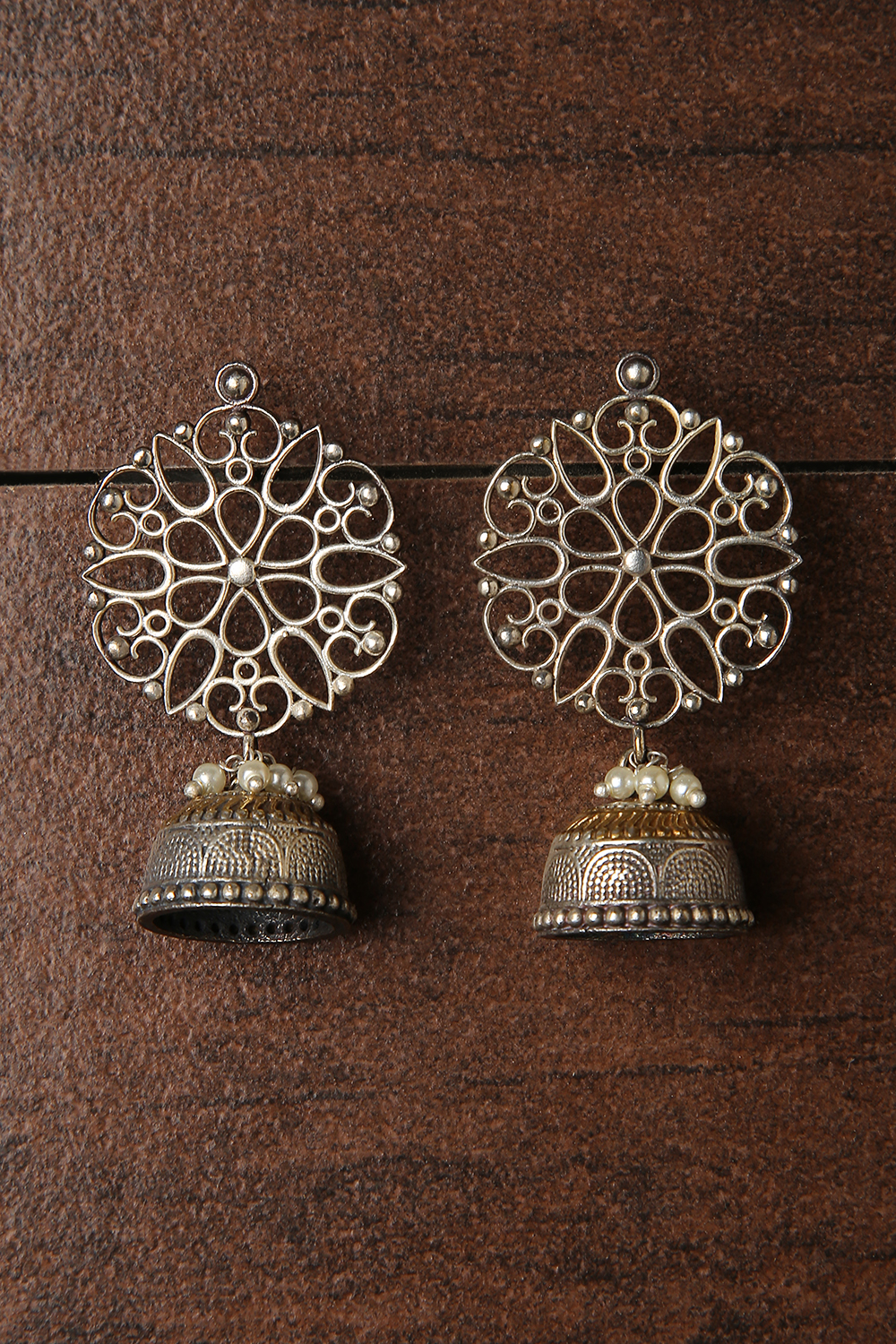 Oxidised Silver Earrings image number 1
