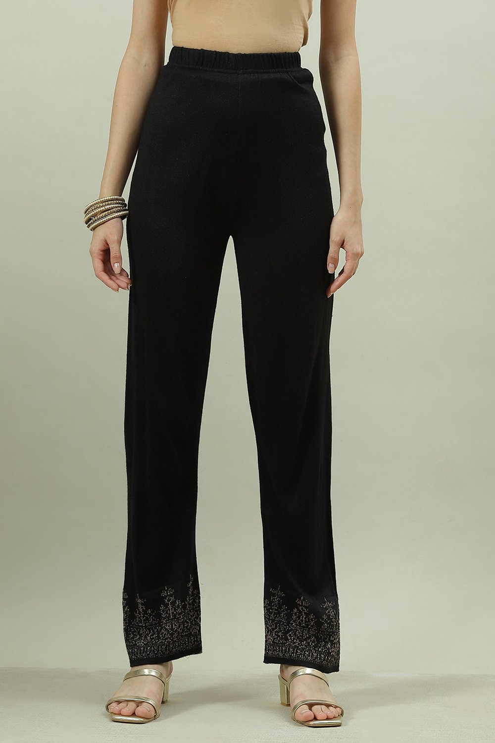 Deep Red Acrylic Pants image number 0