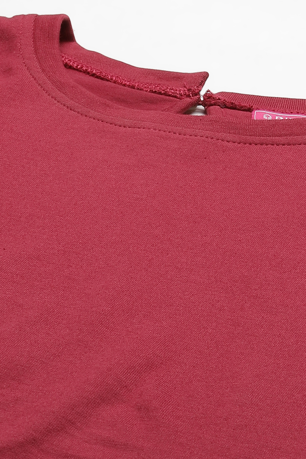 Cherry Red Straight Cotton Top image number 1