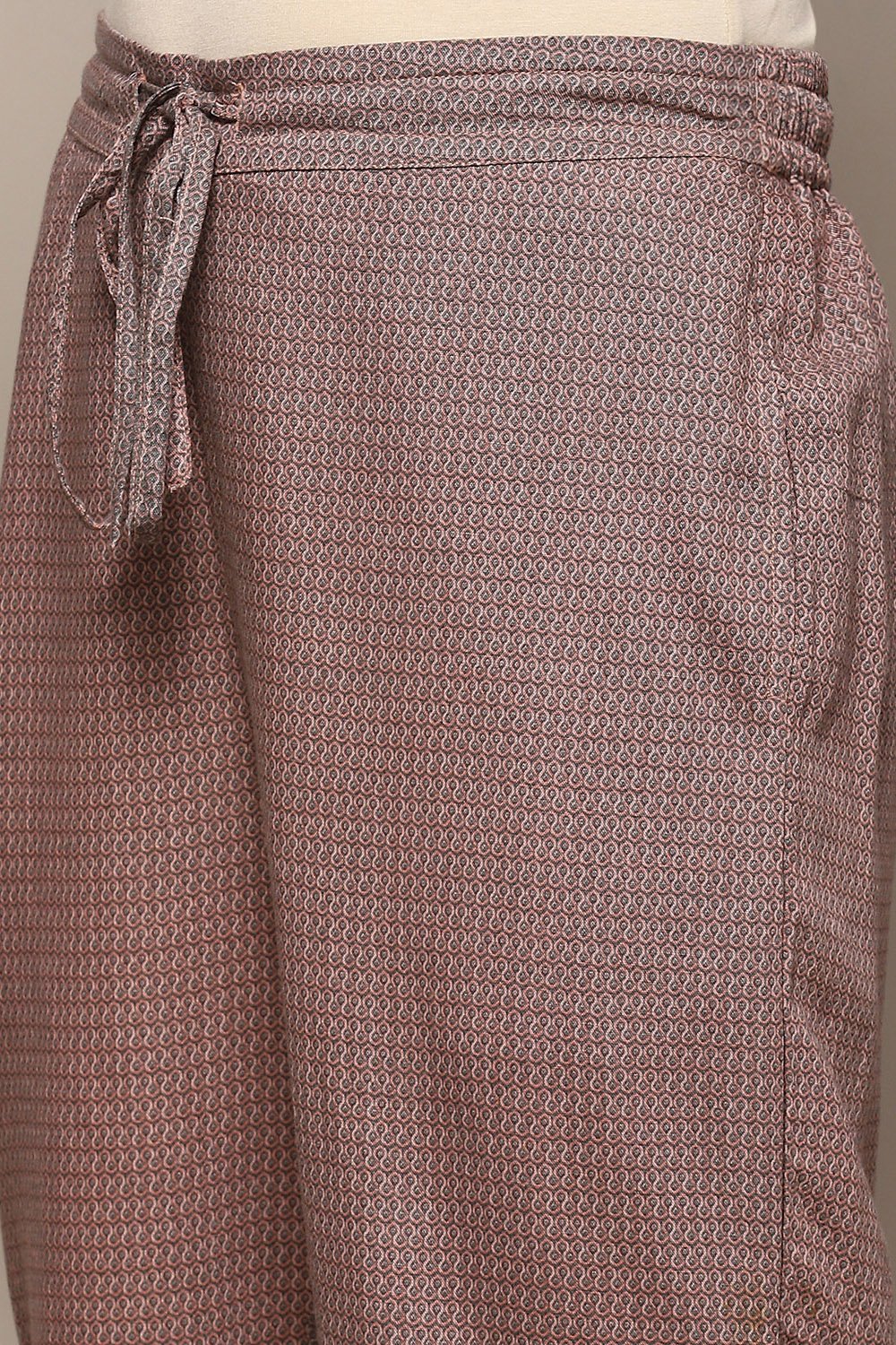 Peach Grey Rayon Straight Kurta Set image number 2