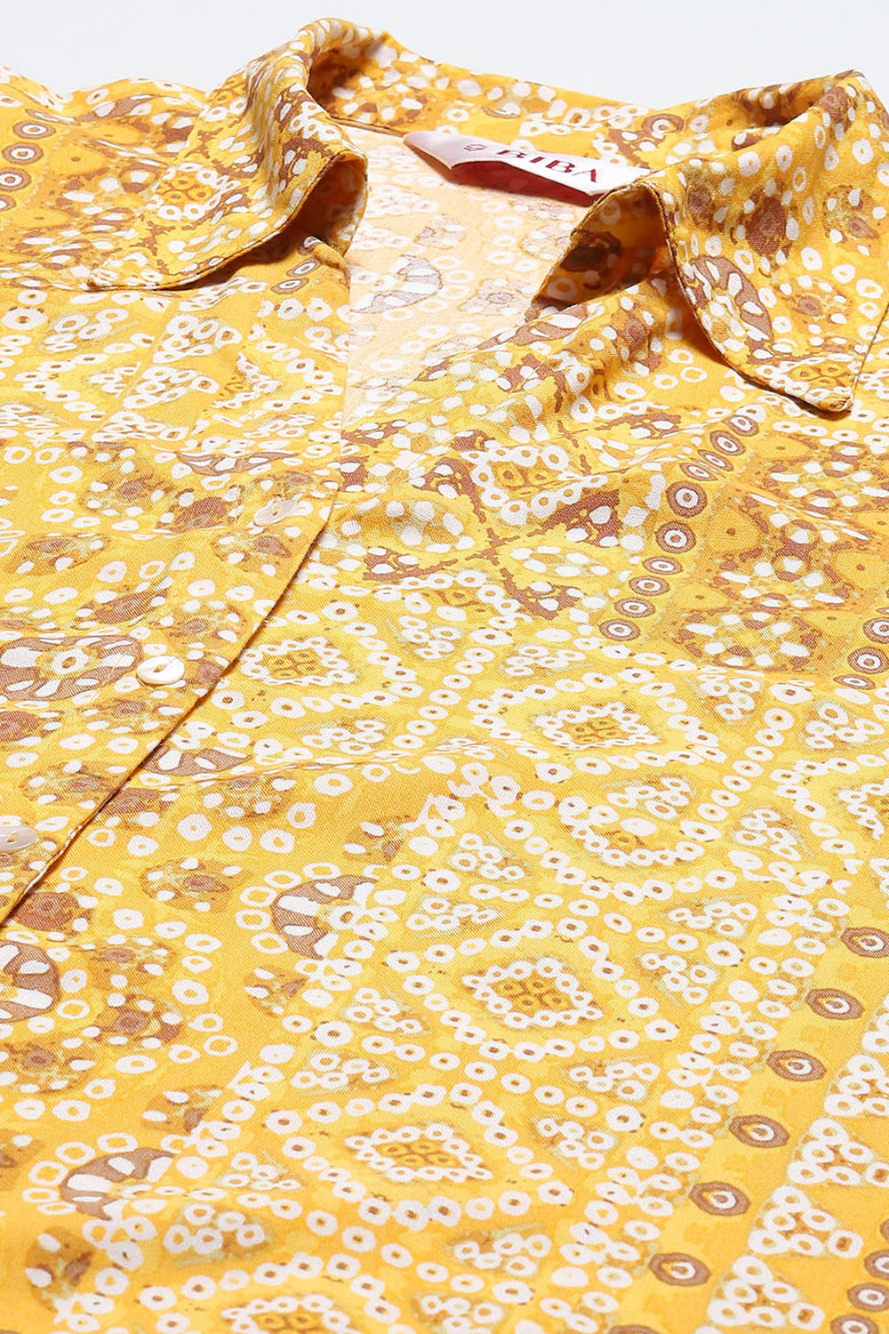 Yellow LIVA Printed Top image number 1