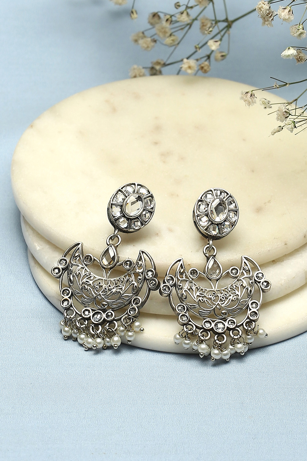 White Brass earrings image number 0