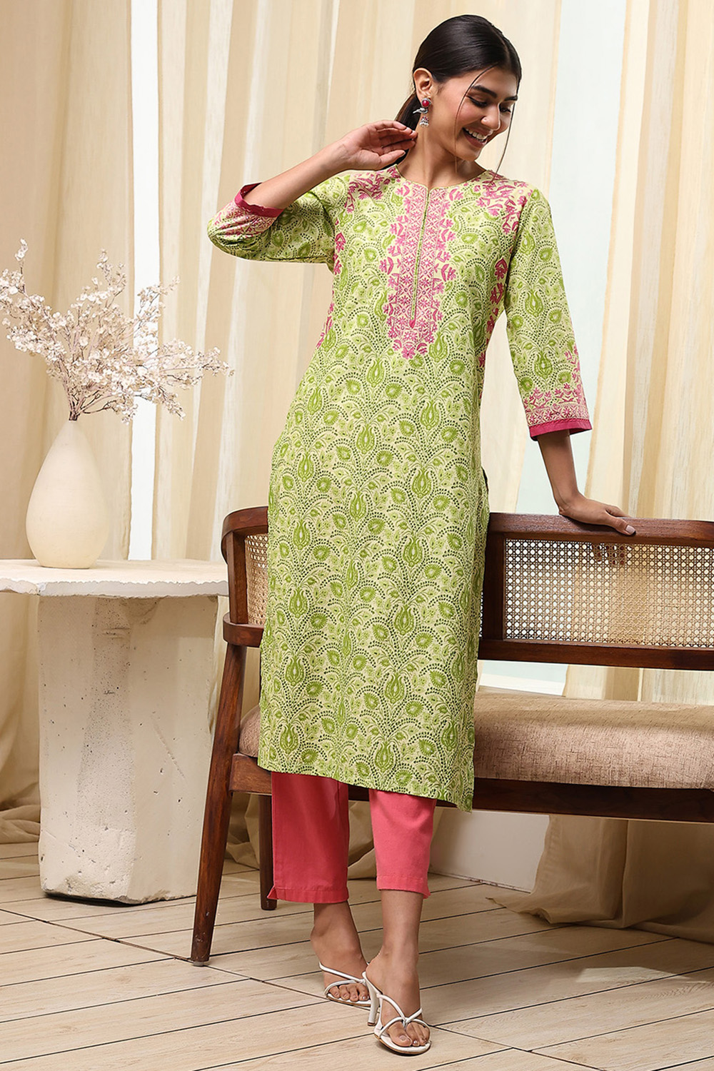 Nude Straight Kurta image number 0