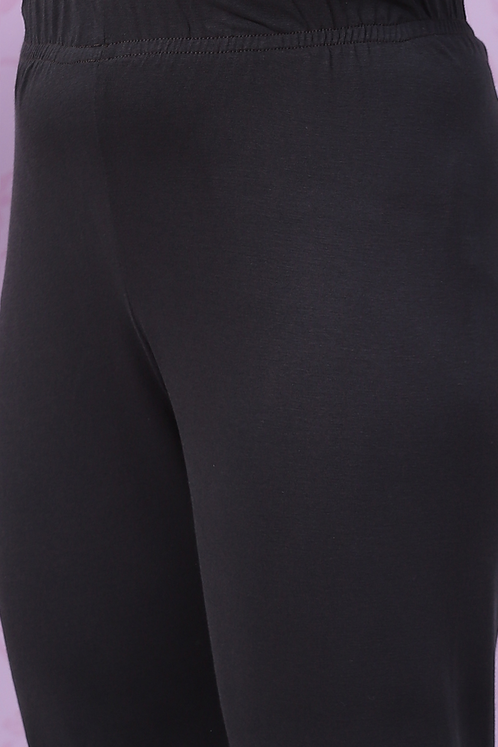 Black Art Silk Straight Kurta Churidar Suit Set image number 6