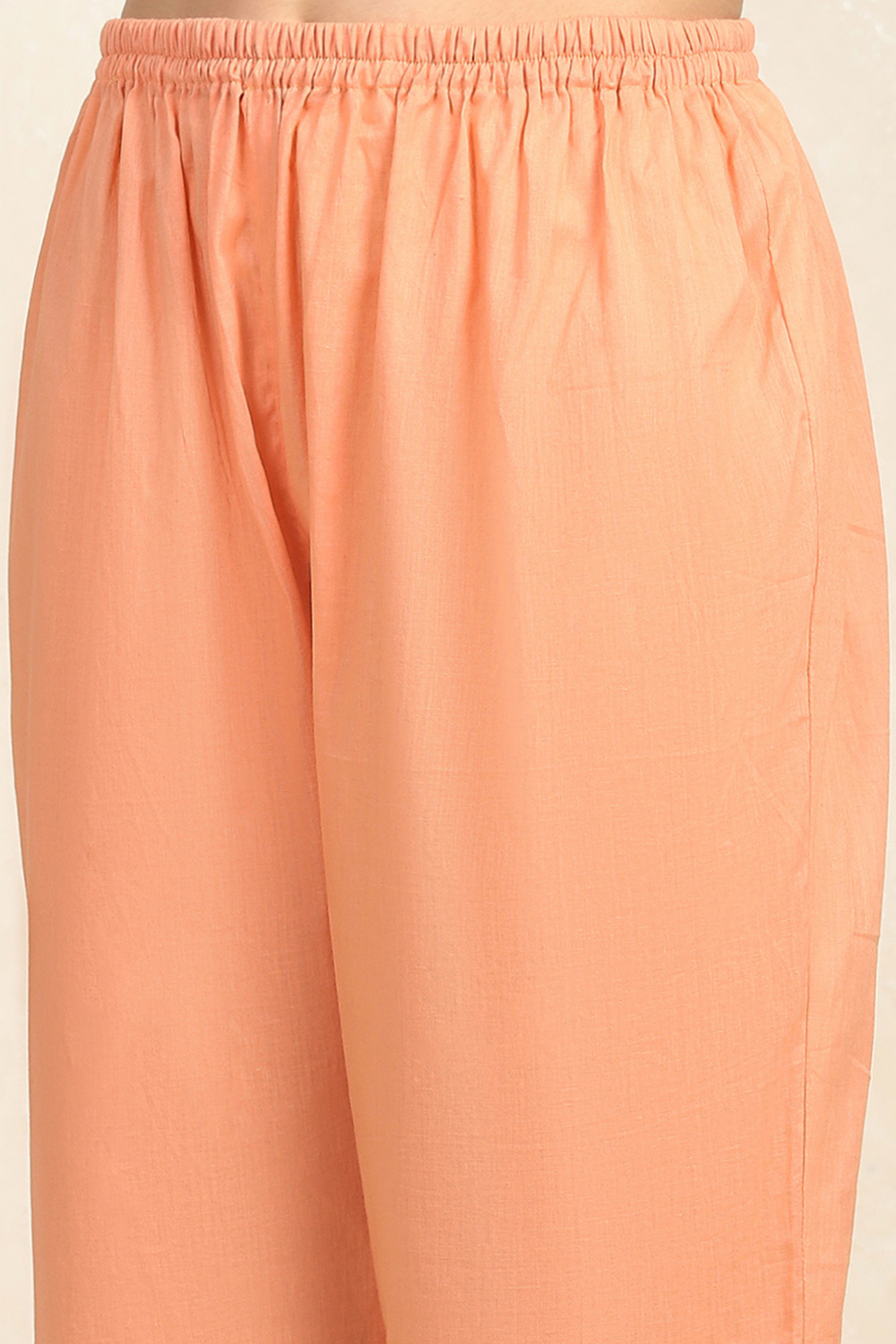 Peach Cotton Machine Embroidered Unstitched Suit Set image number 3