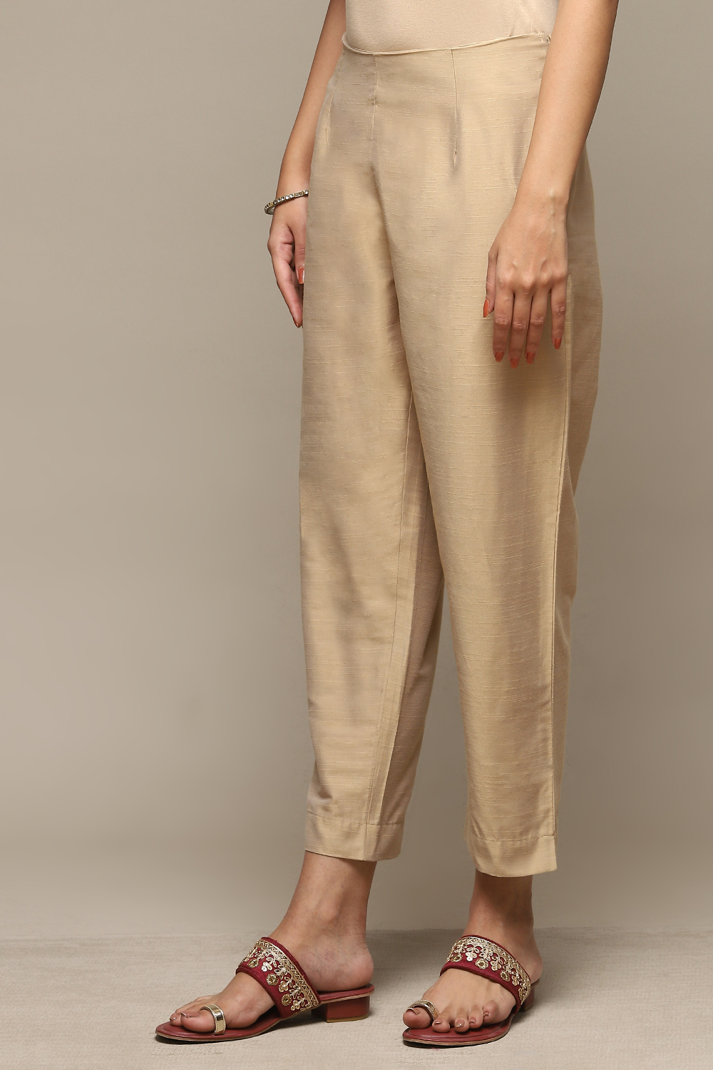 Gold Slim Pants image number 2