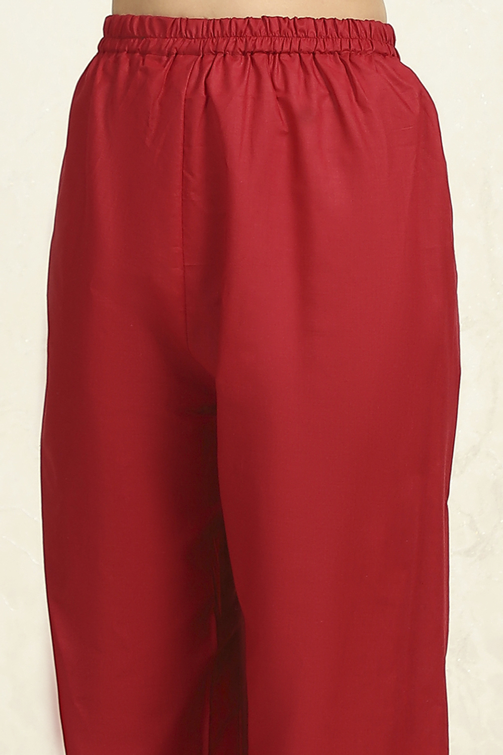 Green-Maroon Cotton Unstitched Suit Set image number 3