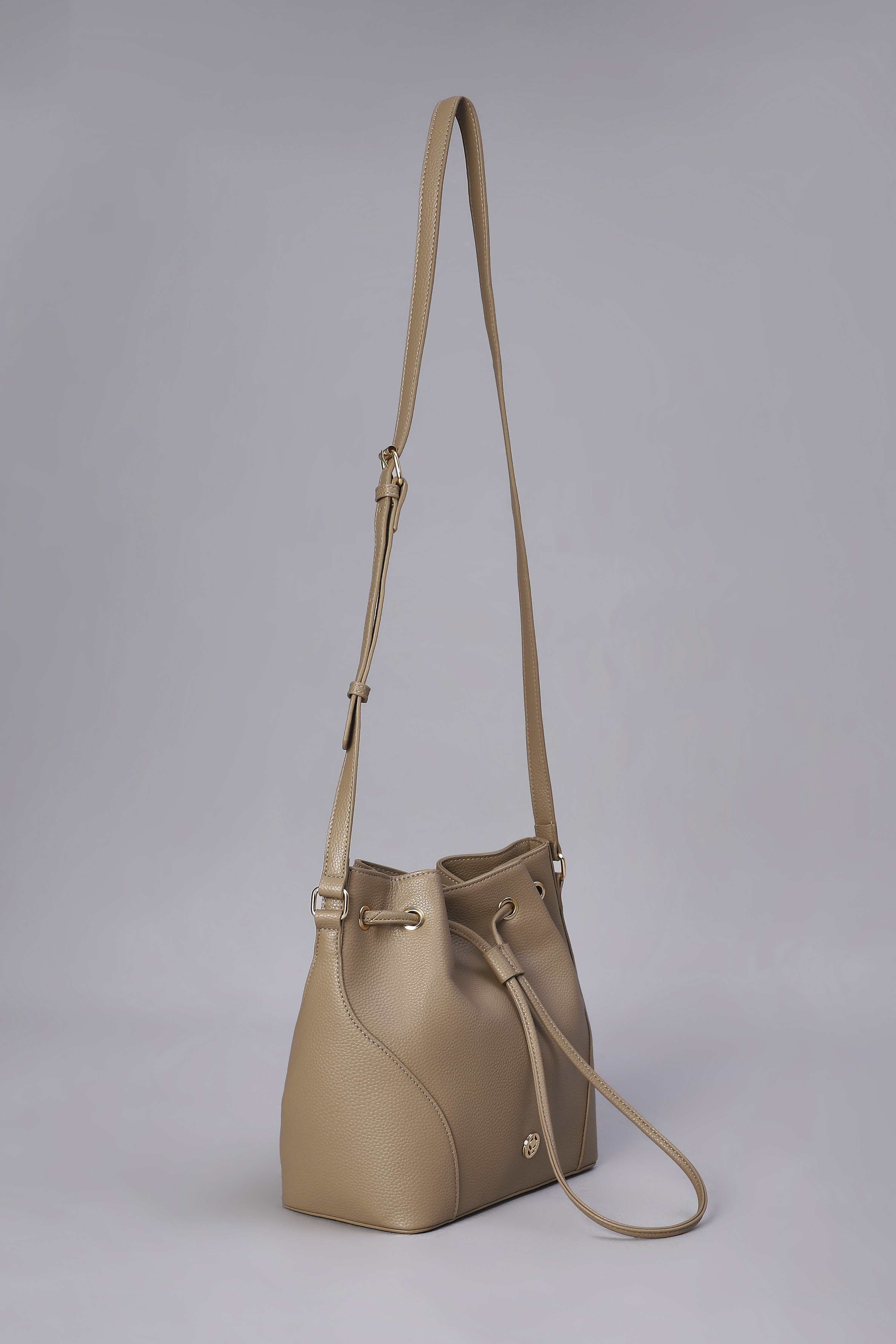 Brown PU Bucket Bag image number 3