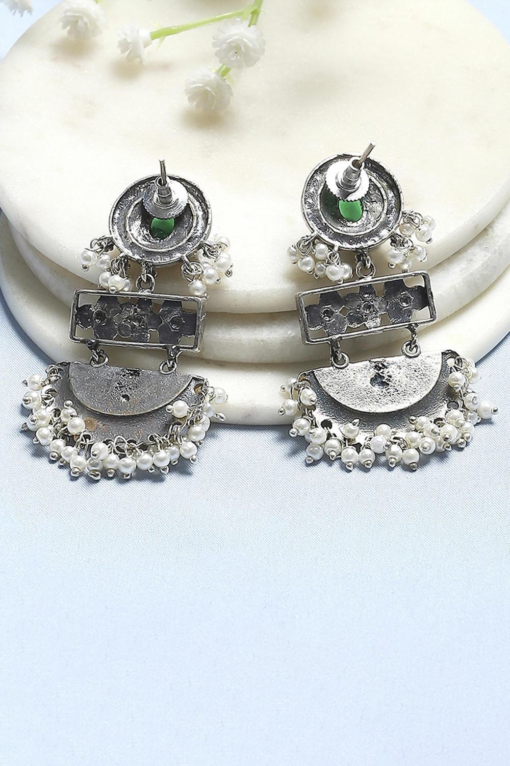 Green Brass Drop & Danglers image number 2