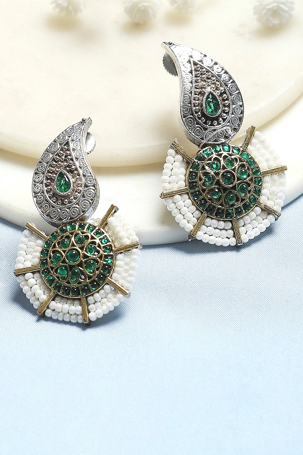 Green Alloy Drop & Danglers image number 0