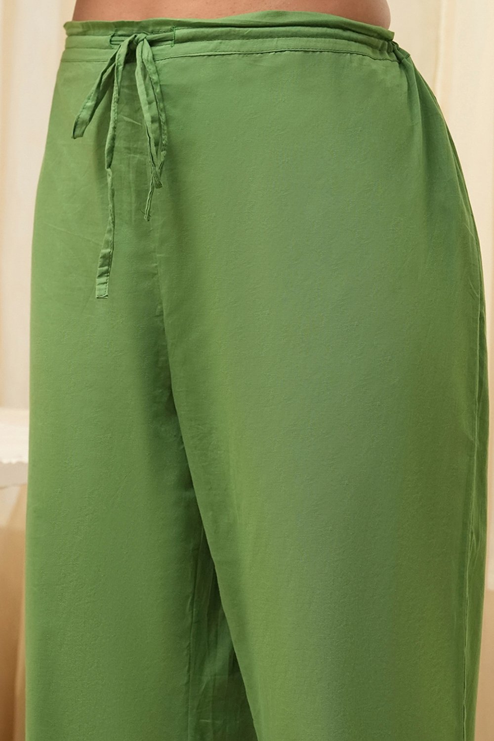 Blue Cotton Straight Kurta Palazzo Suit Set image number 2
