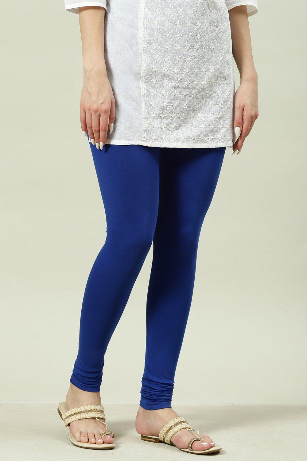 Camel Cotton Blend Solid Churidar image number 2