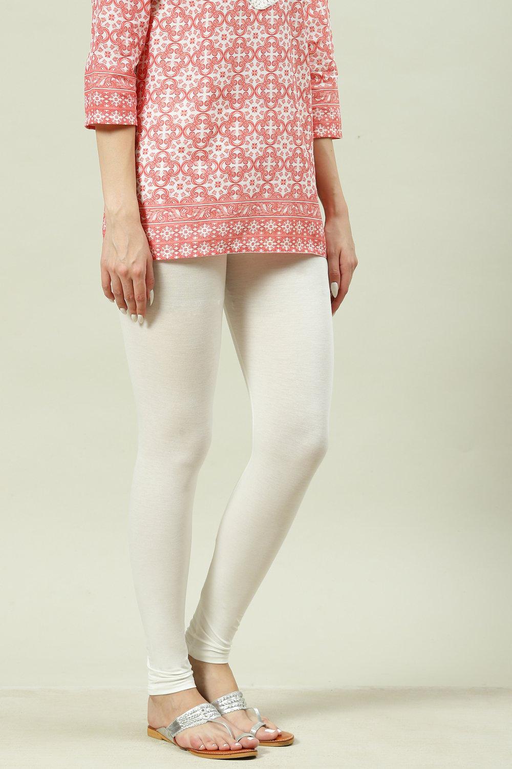 Black Viscose Lycra Solid Leggings image number 3