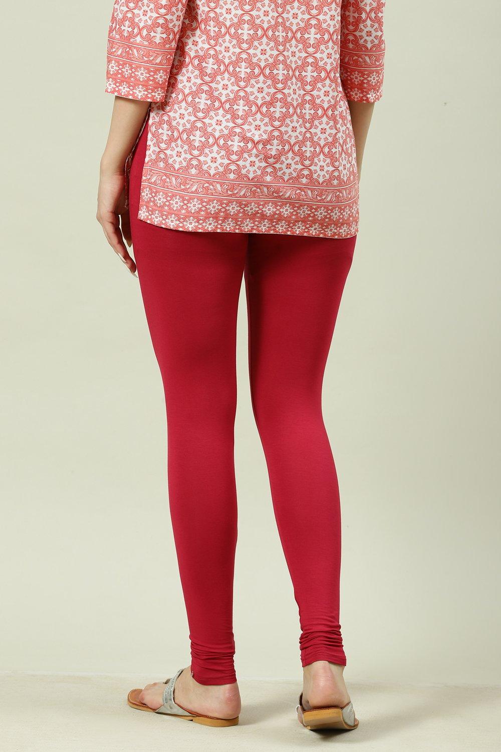 Black Viscose Lycra Solid Leggings image number 4