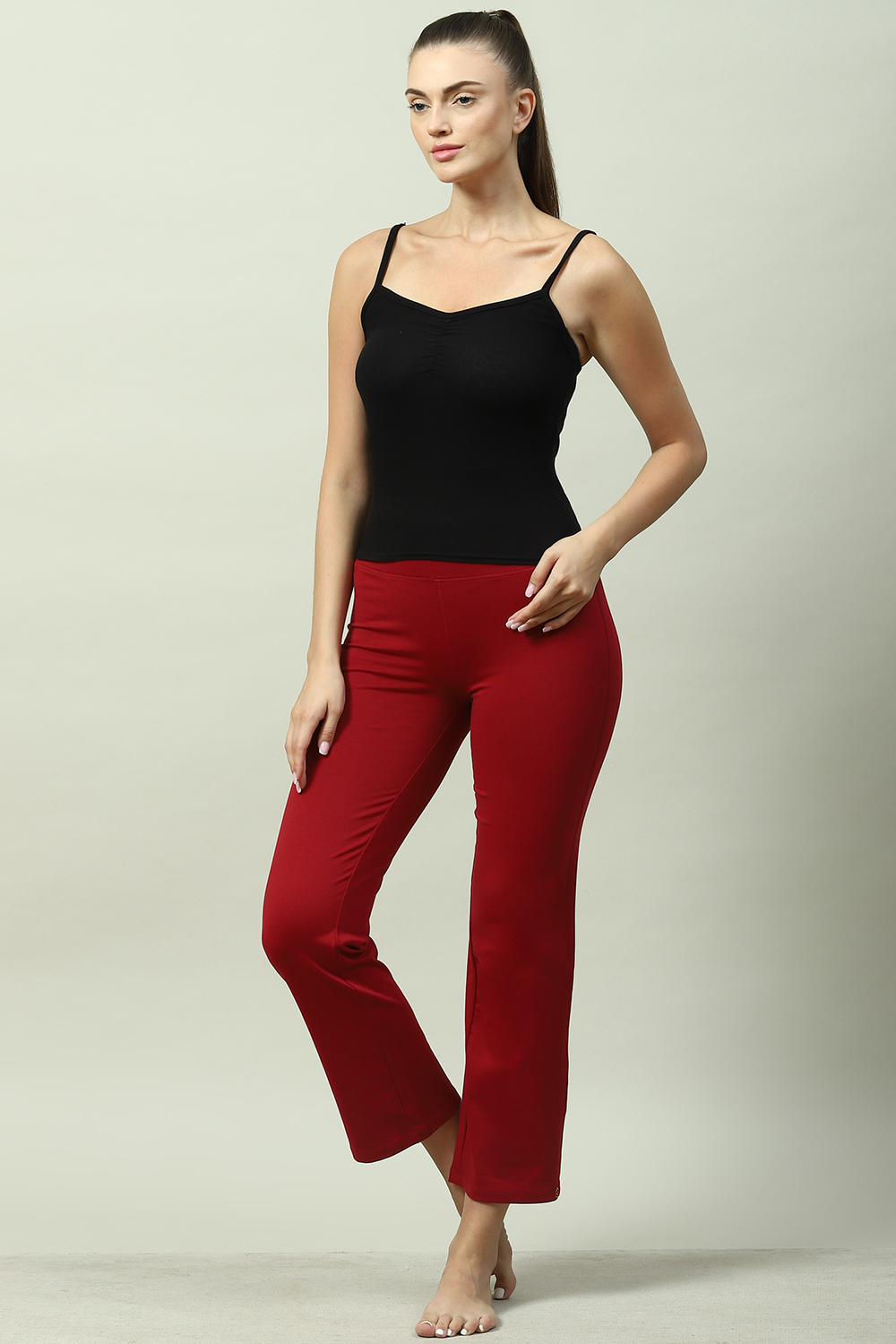 Maroon Relaxed Pants image number 5
