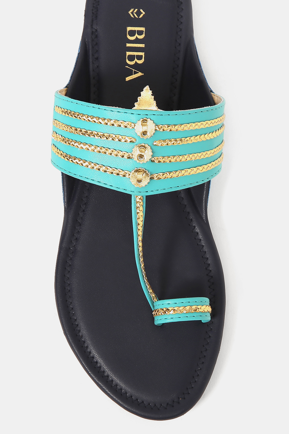 Turquoise And Blue Casual Flats image number 1