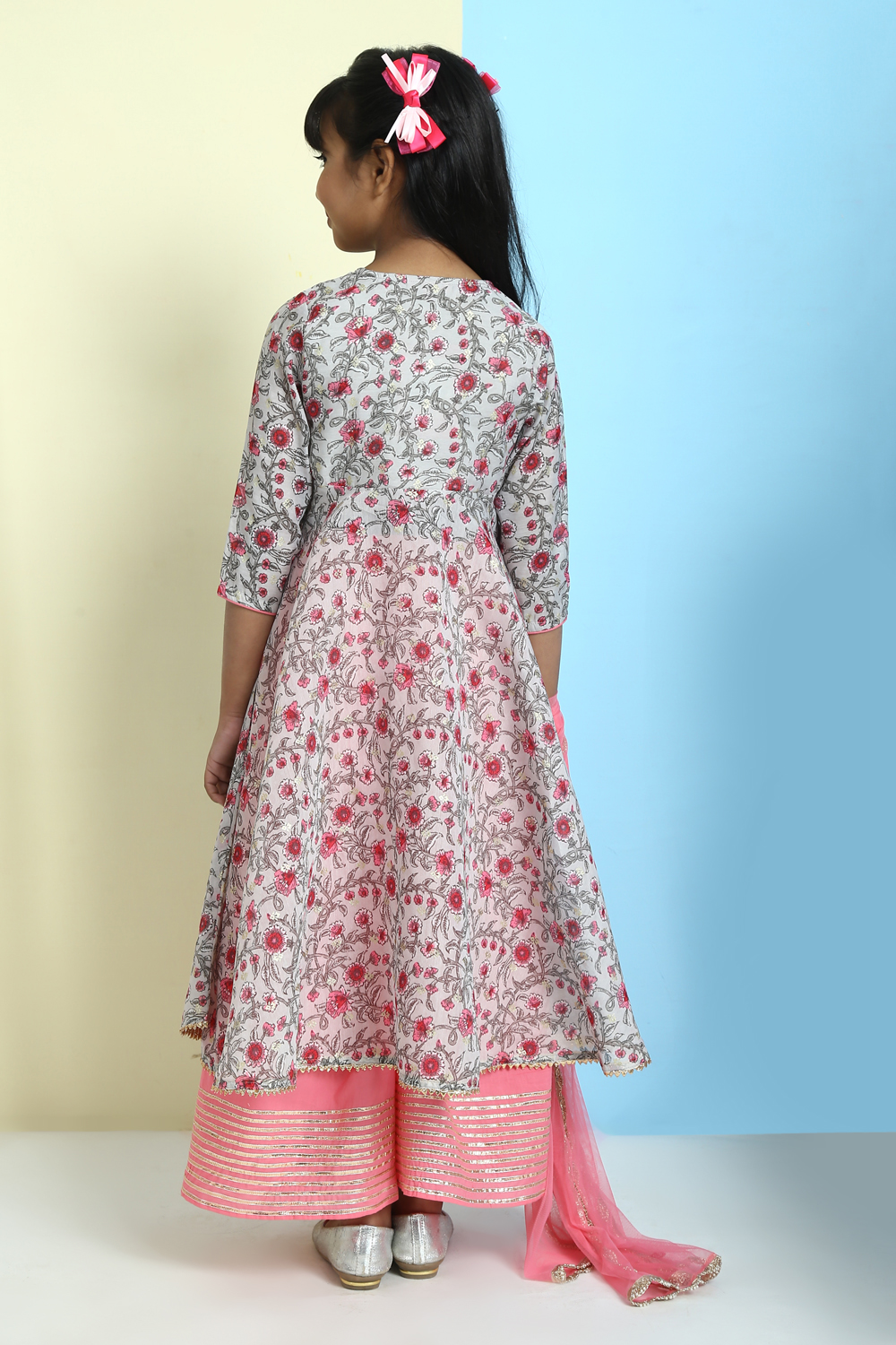Green Poly Cotton Sharara Kurta Sharara Suit Set image number 5