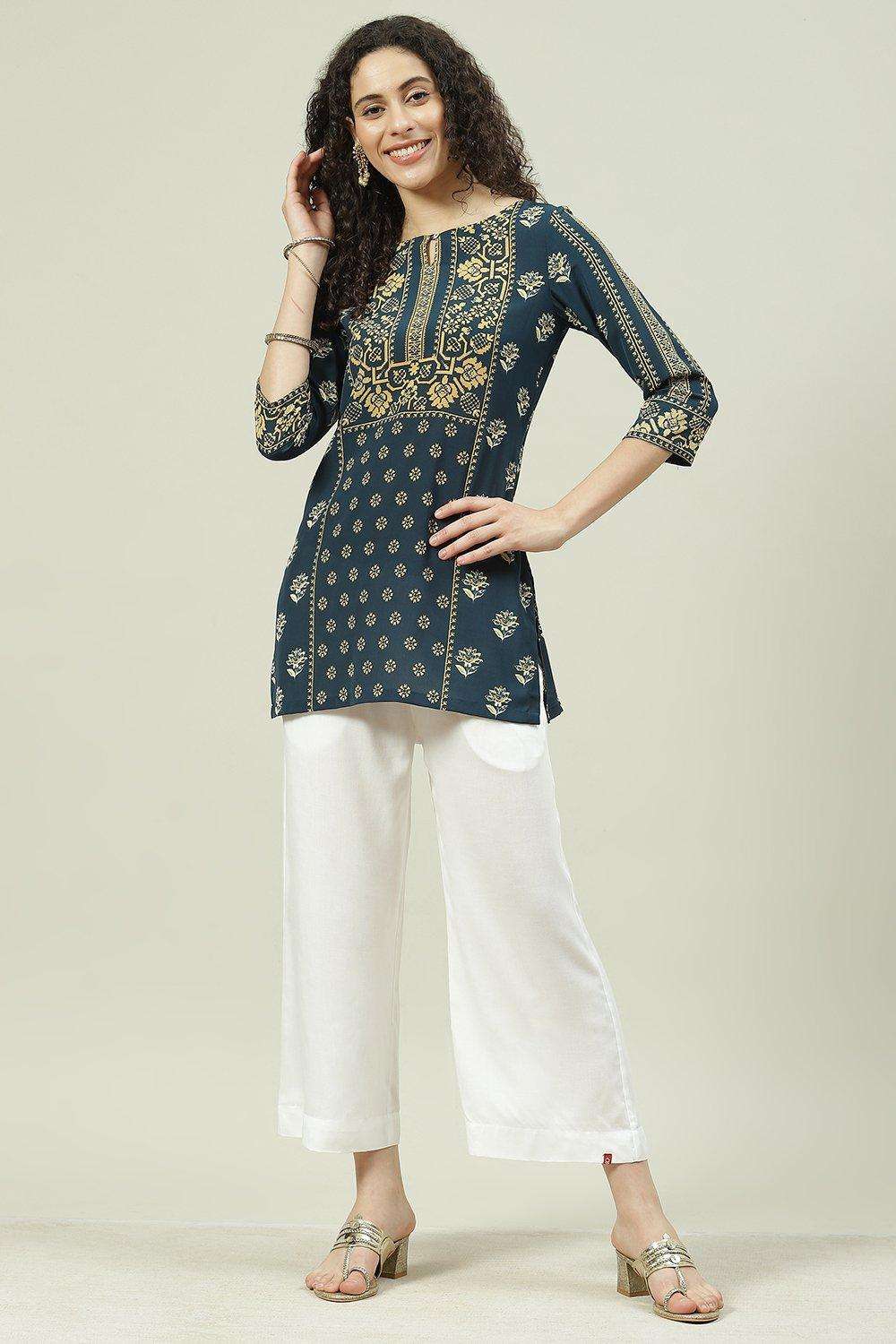 Black Rayon Palazzo image number 0