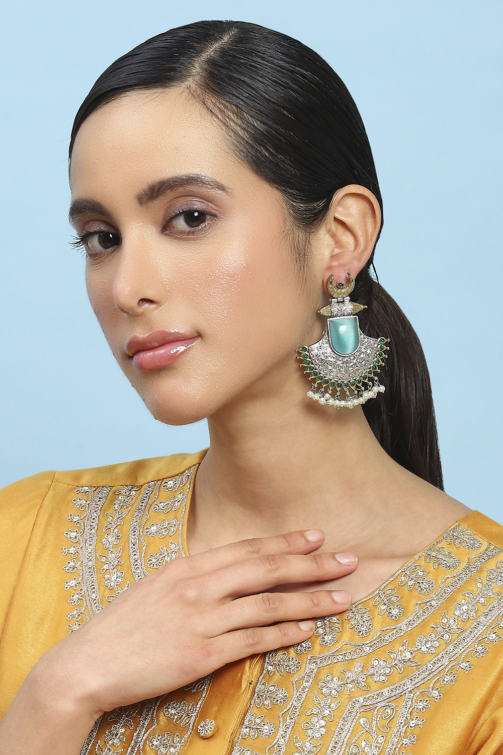 Blue Alloy Drop & Danglers image number 3