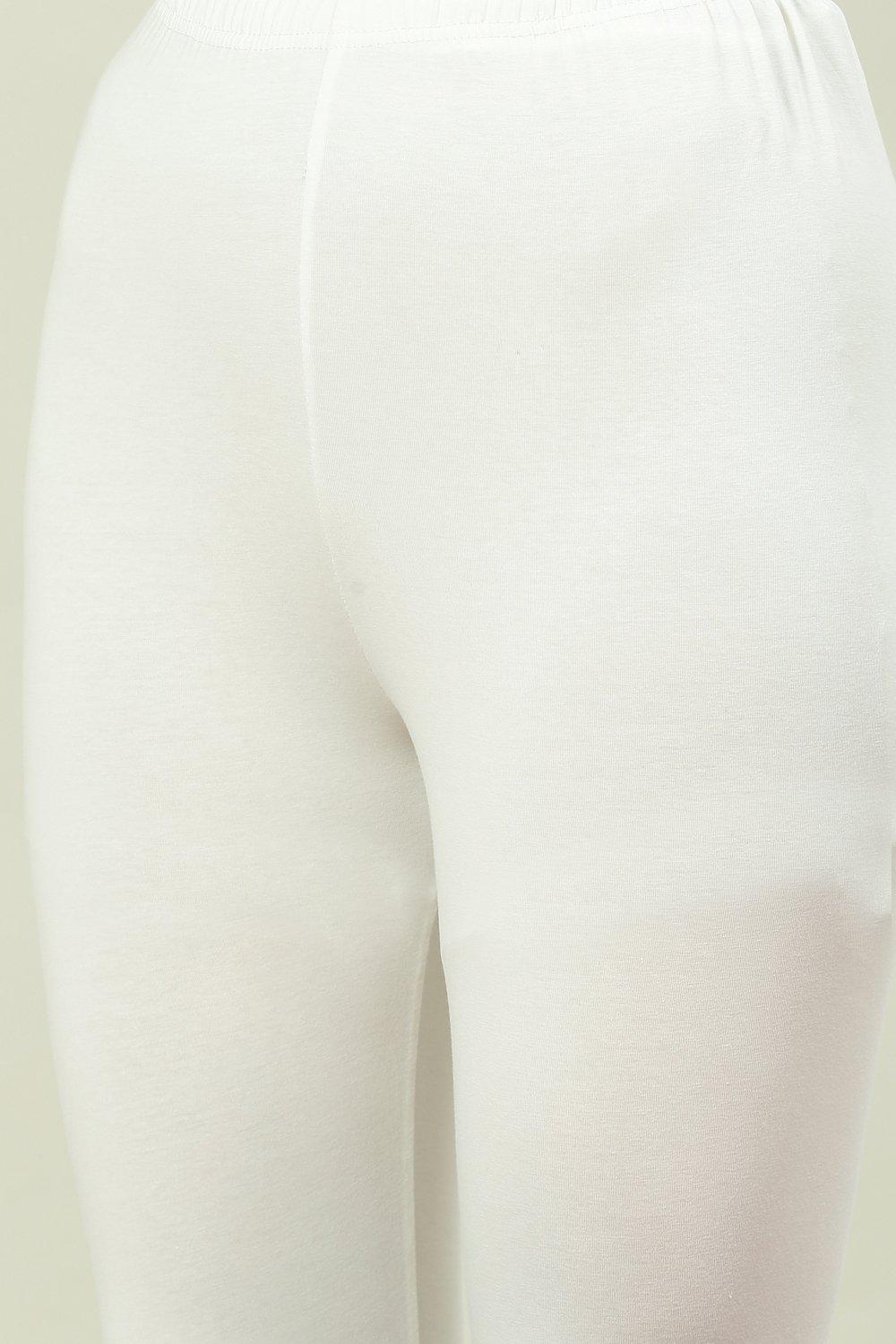 Black Viscose Lycra Solid Leggings image number 1