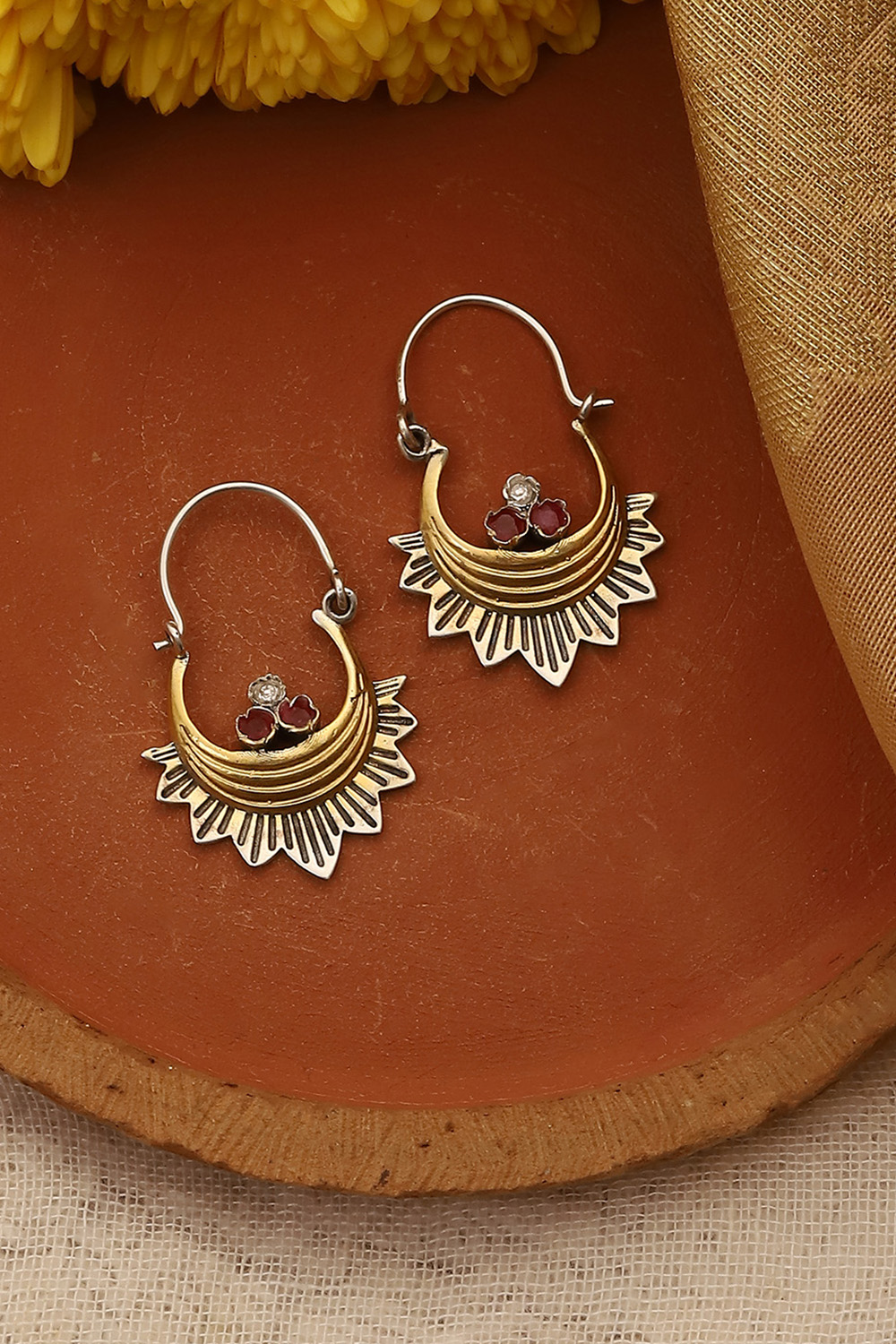 Gold 925 Sterling Silver Earrings image number 0