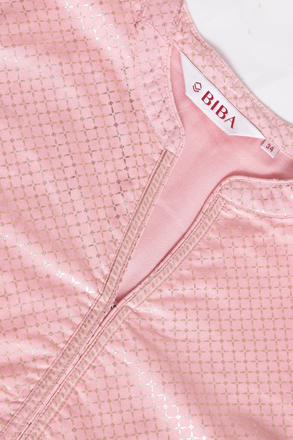 Pink Cotton Flared Dress image number 1