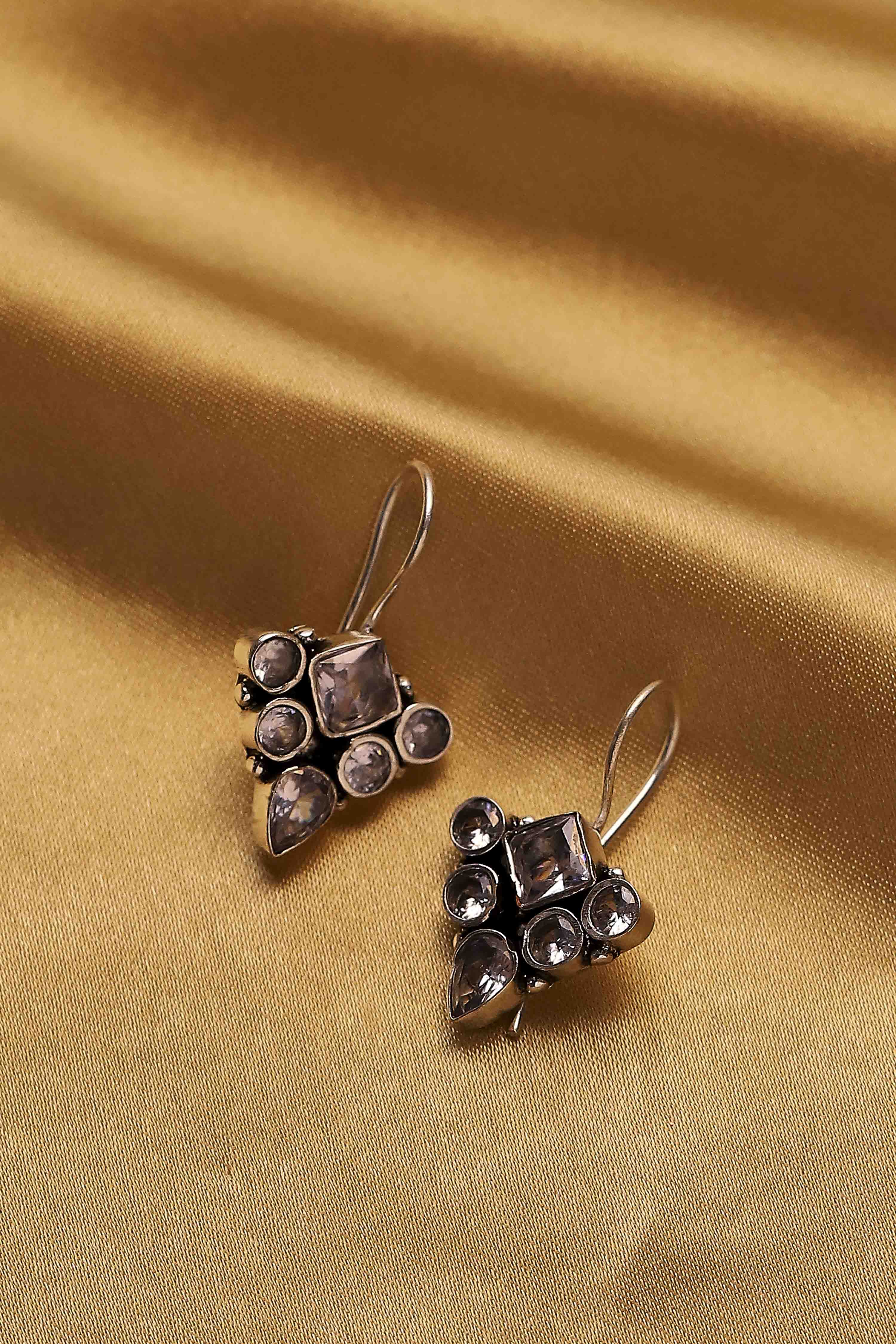 White Brass Nepali Drop & Danglers image number 0