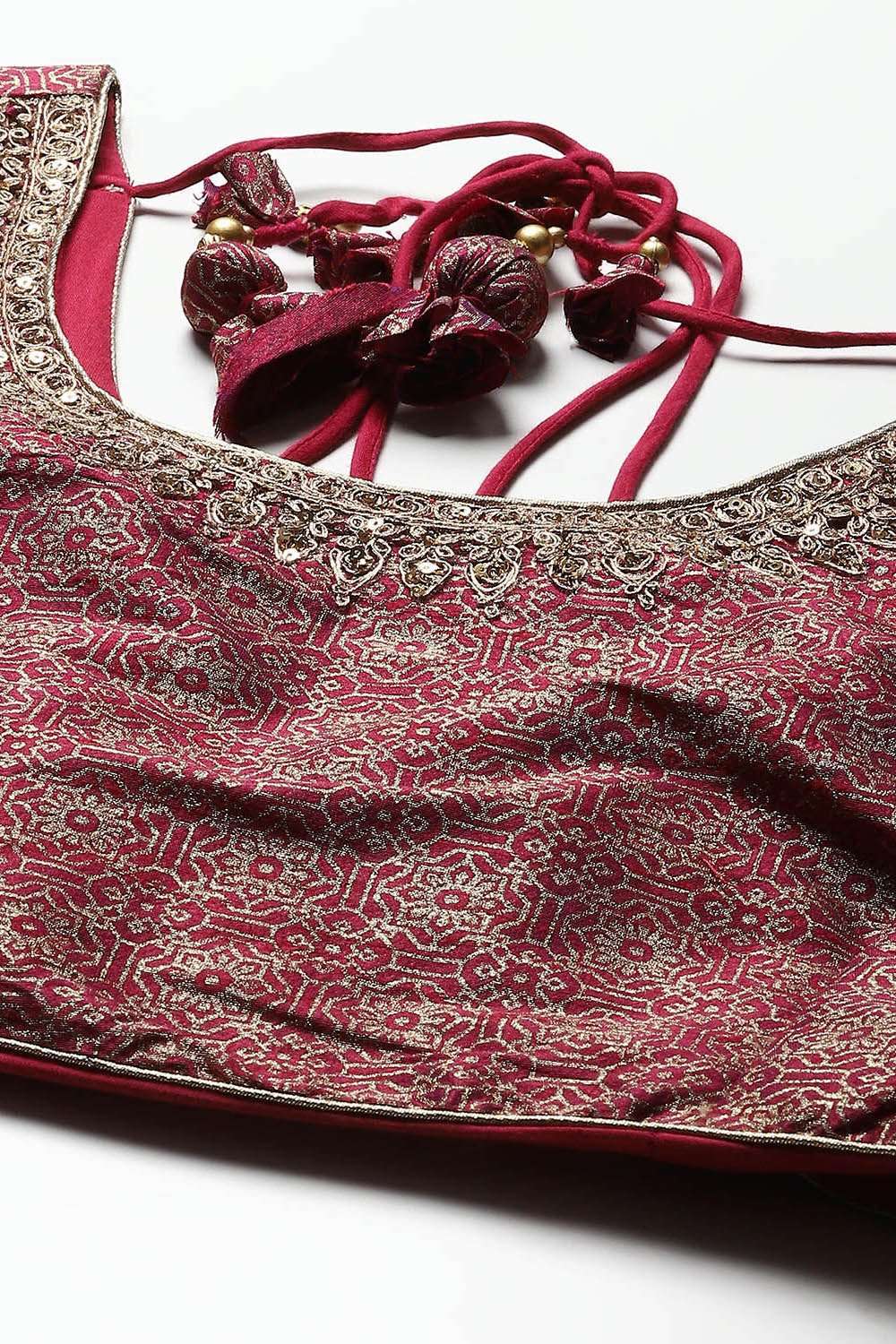 Navy Blue Polyester Straight Kurta Lehenga Set image number 1