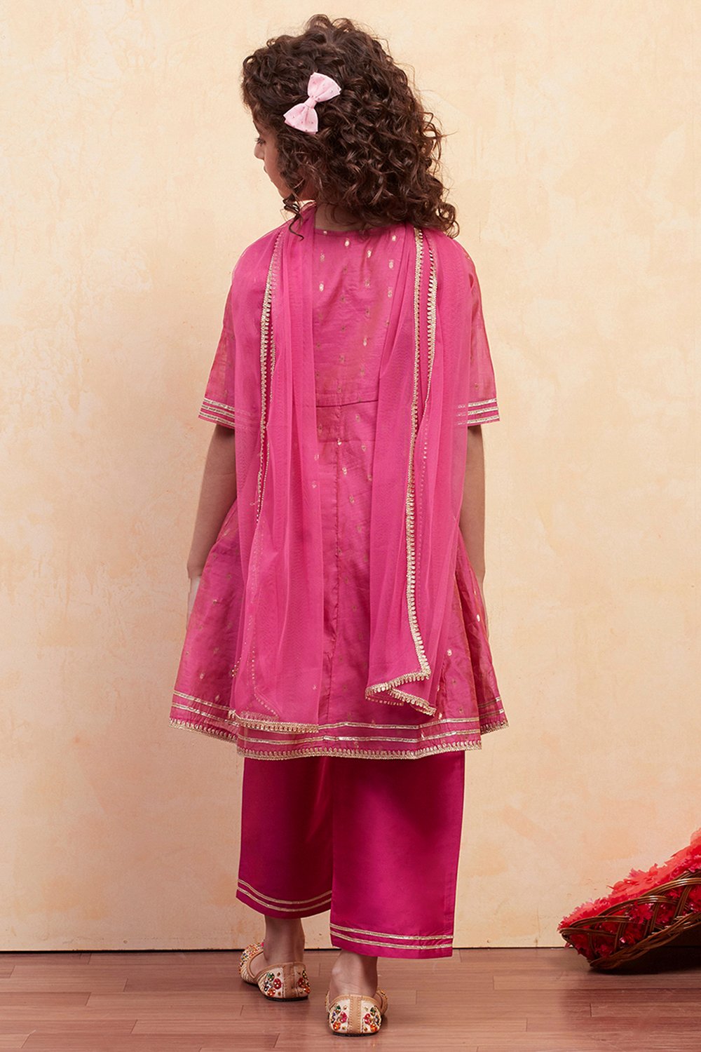 White Polyester Anarkali Suit Set image number 4