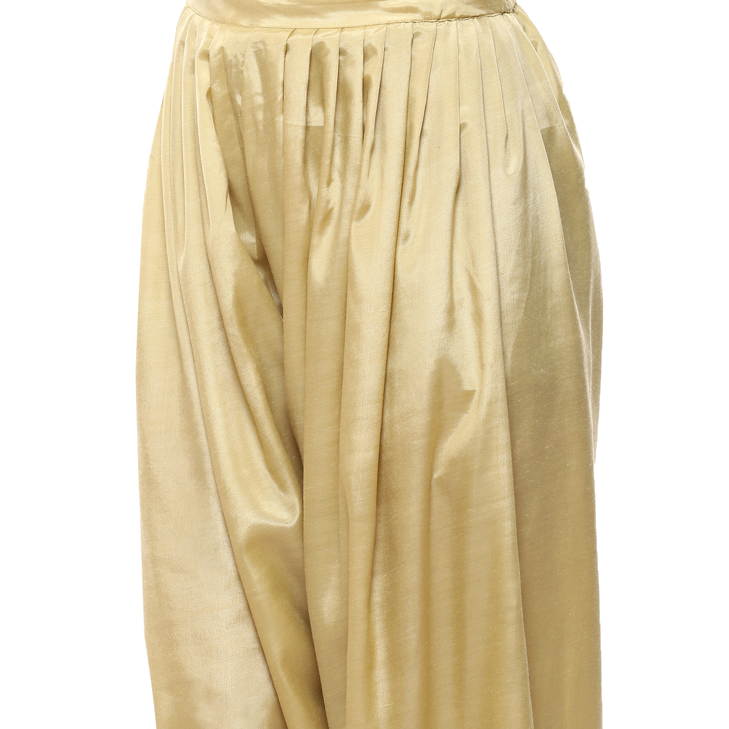Mustard Chanderi Digital Print Unstitched Suit Set image number 2