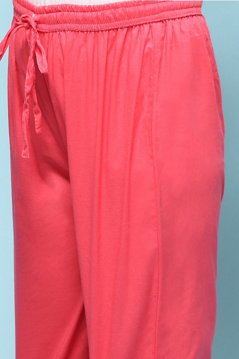 Blue Cotton Viscose Straight Printed 2 Piece Set image number 2