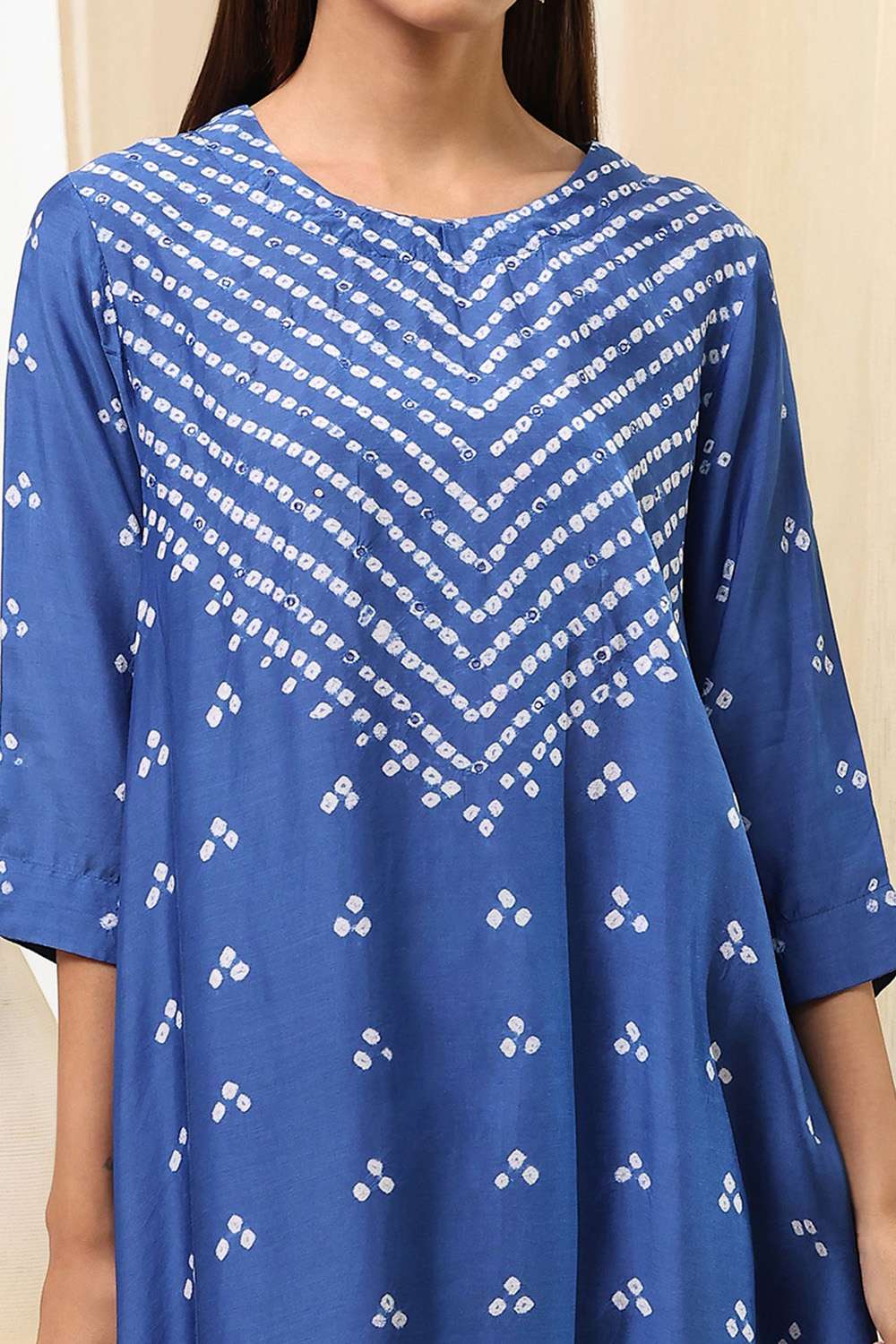 Blue Shantoon Asymmetric Suit Set image number 1