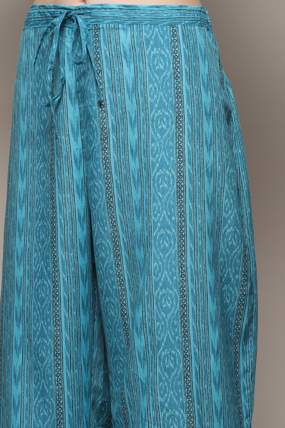 Teracota Poly Chiffon Straight Printed Kurta Palazzo Suit Set image number 2